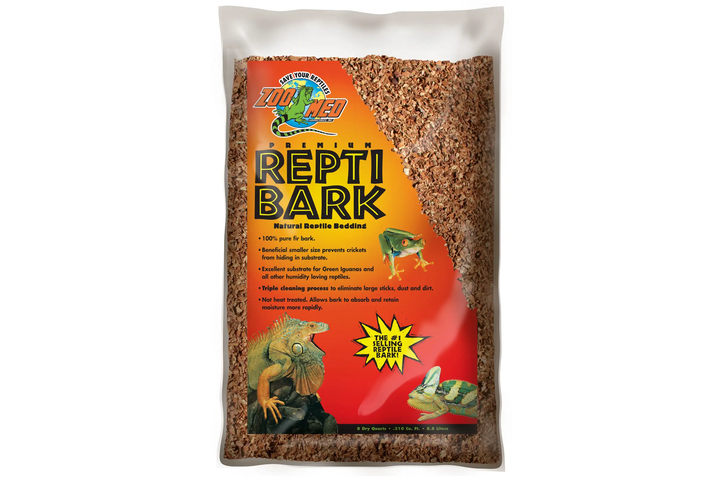 Zoomed Repti Bark, substrat en paillis d’écorce, 8,8 L