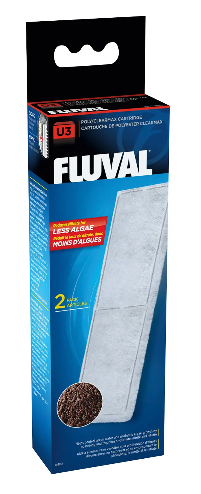 Fluval U3 Insert filtrant Clearmax lot de 2