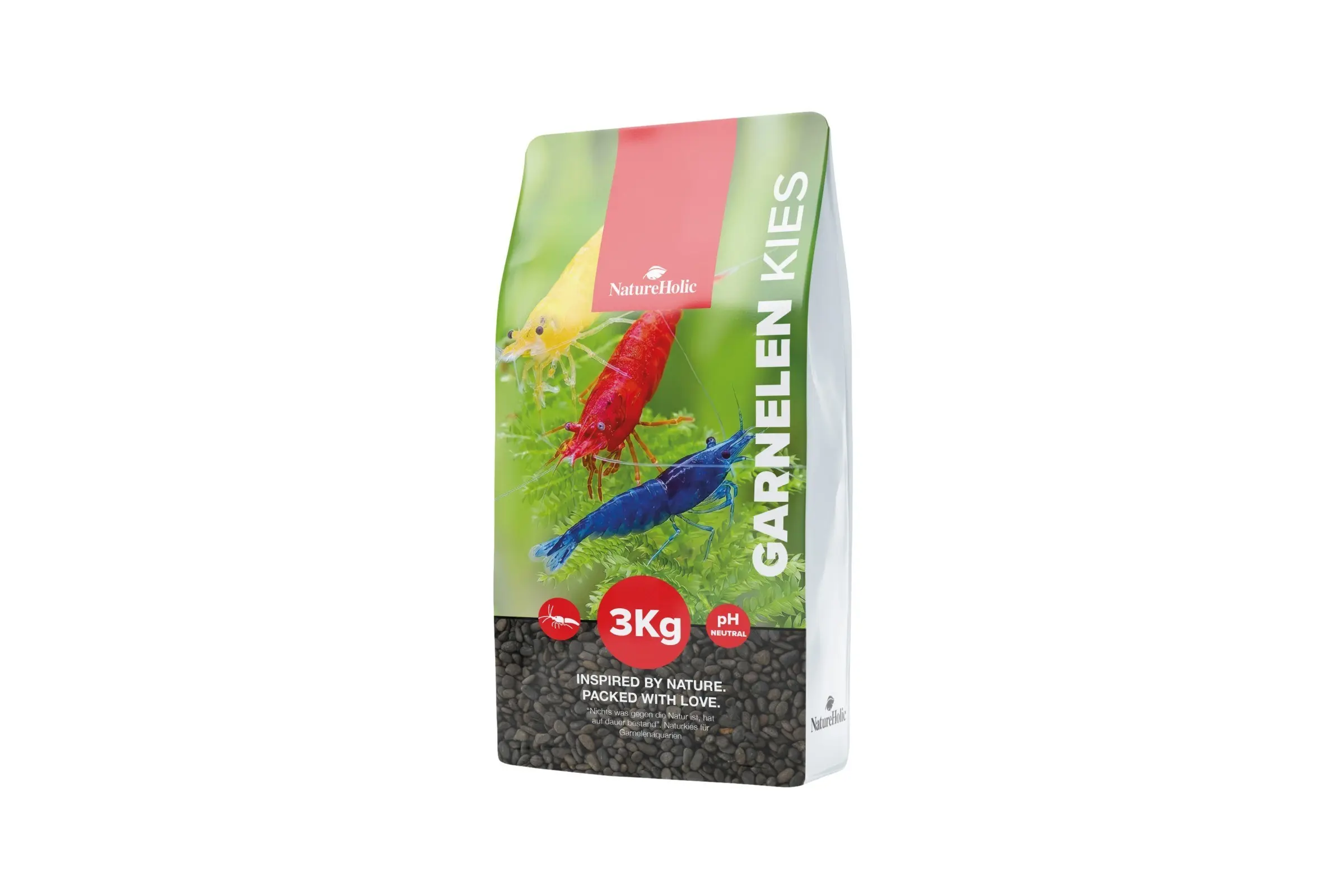 NatureHolic Gravier pour crevettes – Gravier naturel noir – 3 kg