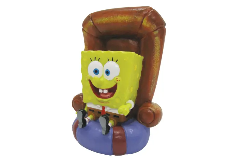 Penn-Plax SpongeBob dans un fauteuil, décoration d’aquarium, 12,7 cm