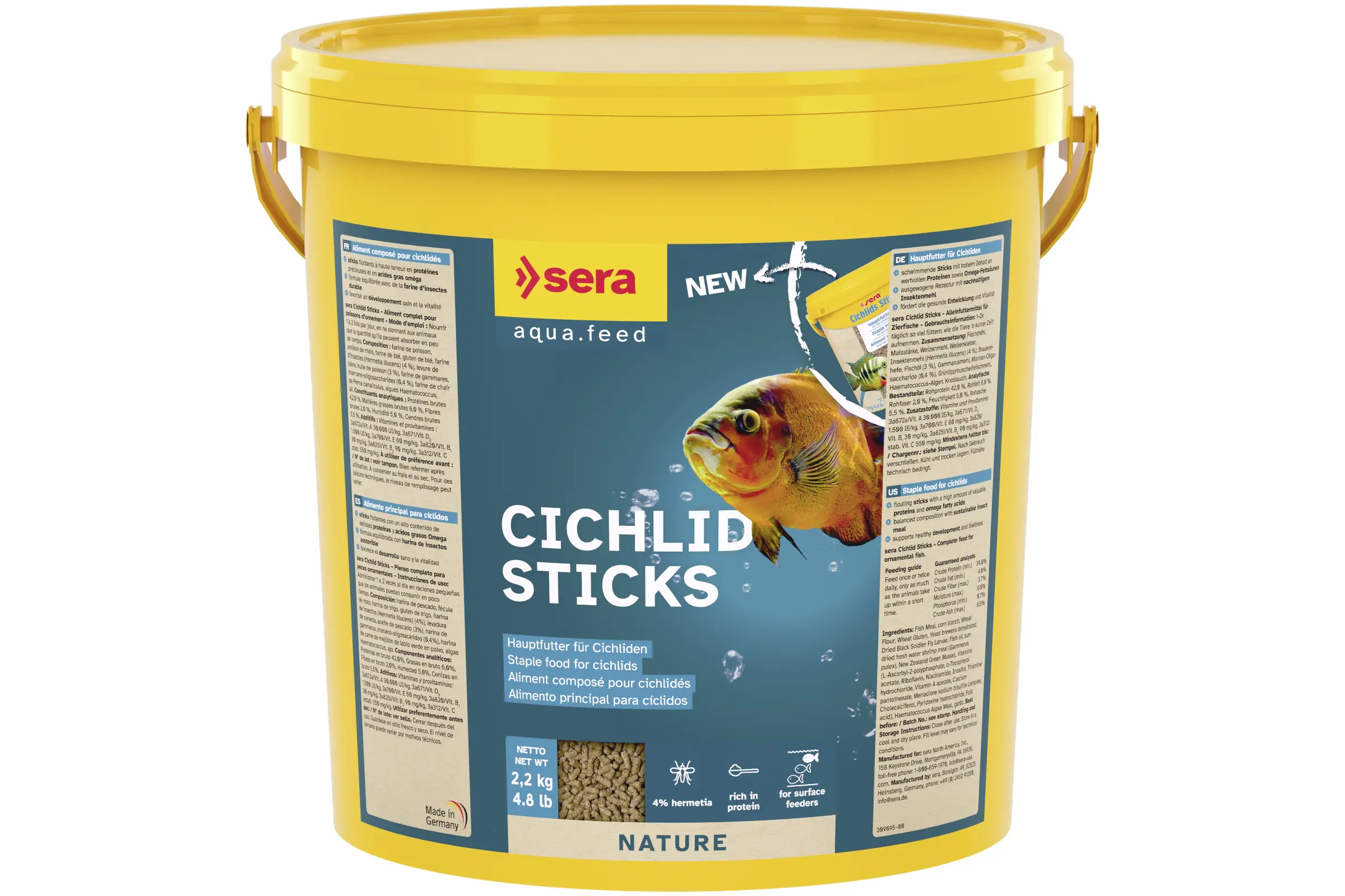 Sera Cichlid Sticks, 10 L, env. 2,2 kg