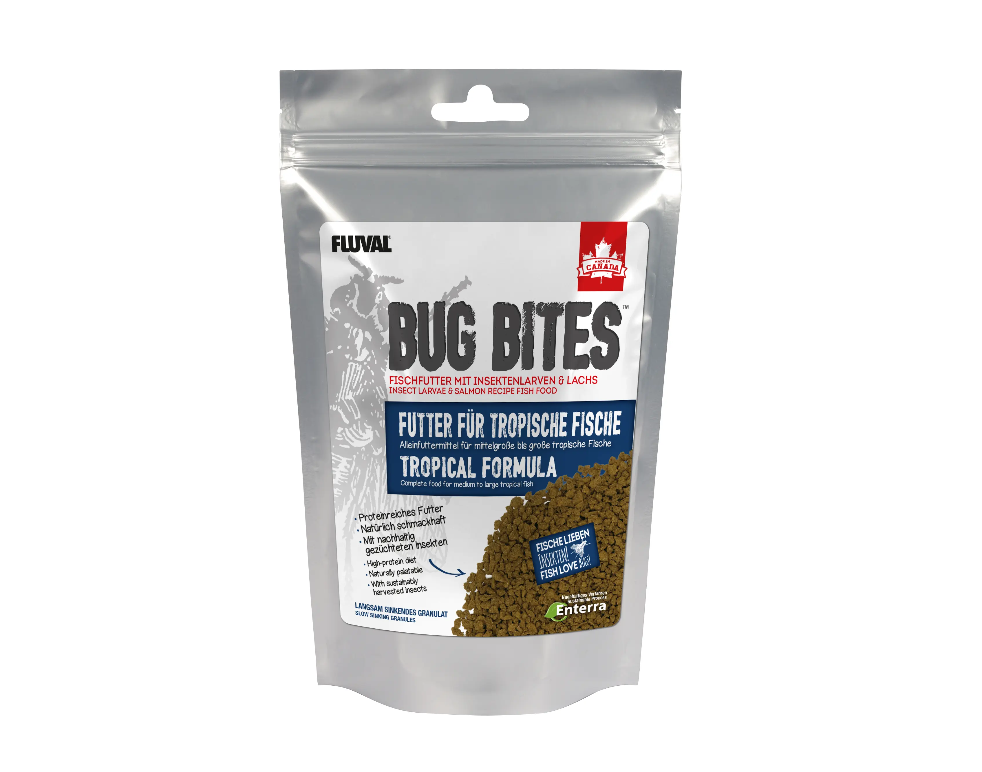 Fluval Bug Bites Poissons tropicaux M-L 125g