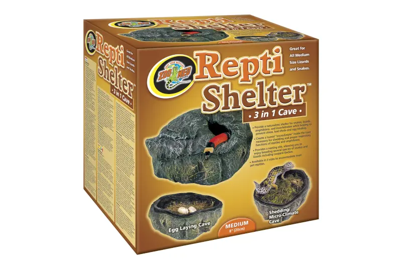 Zoomed Repti Shelter 3 en 1 Cave Medium, grotte de terrarium