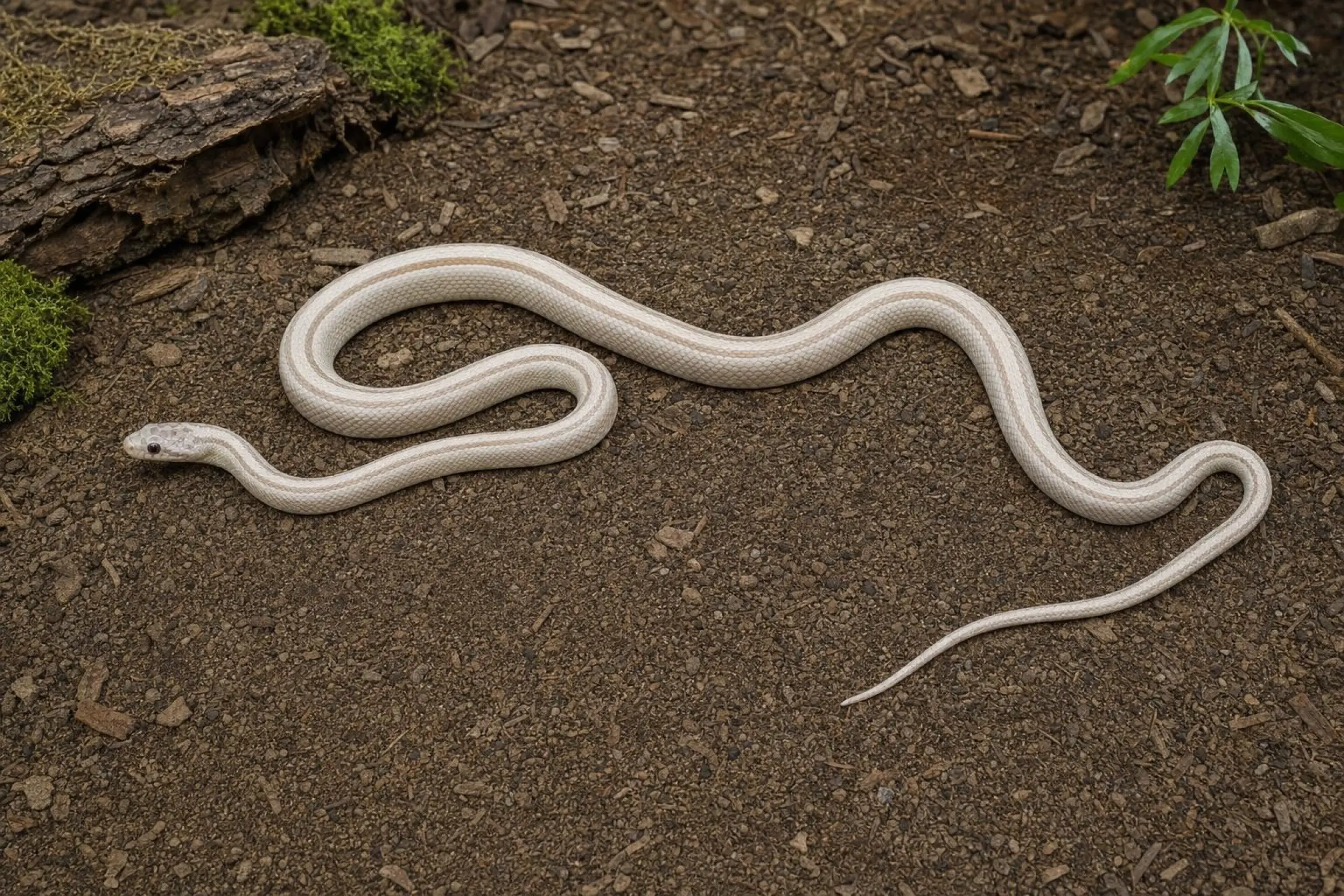 Serpent des blés Ultramel-Anery-Striped, Pantherophis guttatus