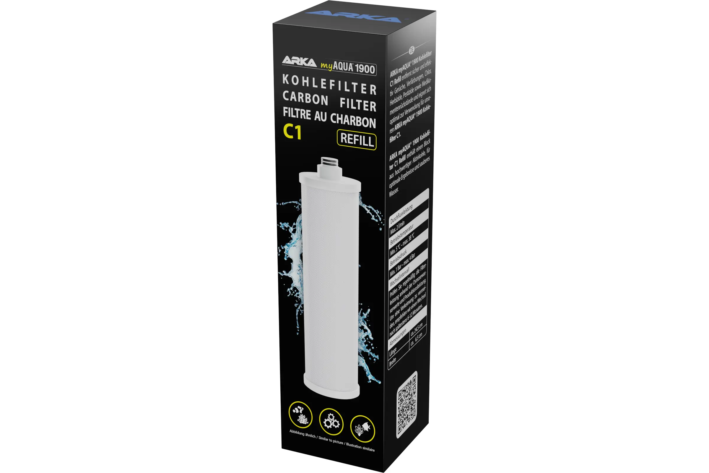 ARKA myAQUA 1900 filtre à charbon C1 recharge