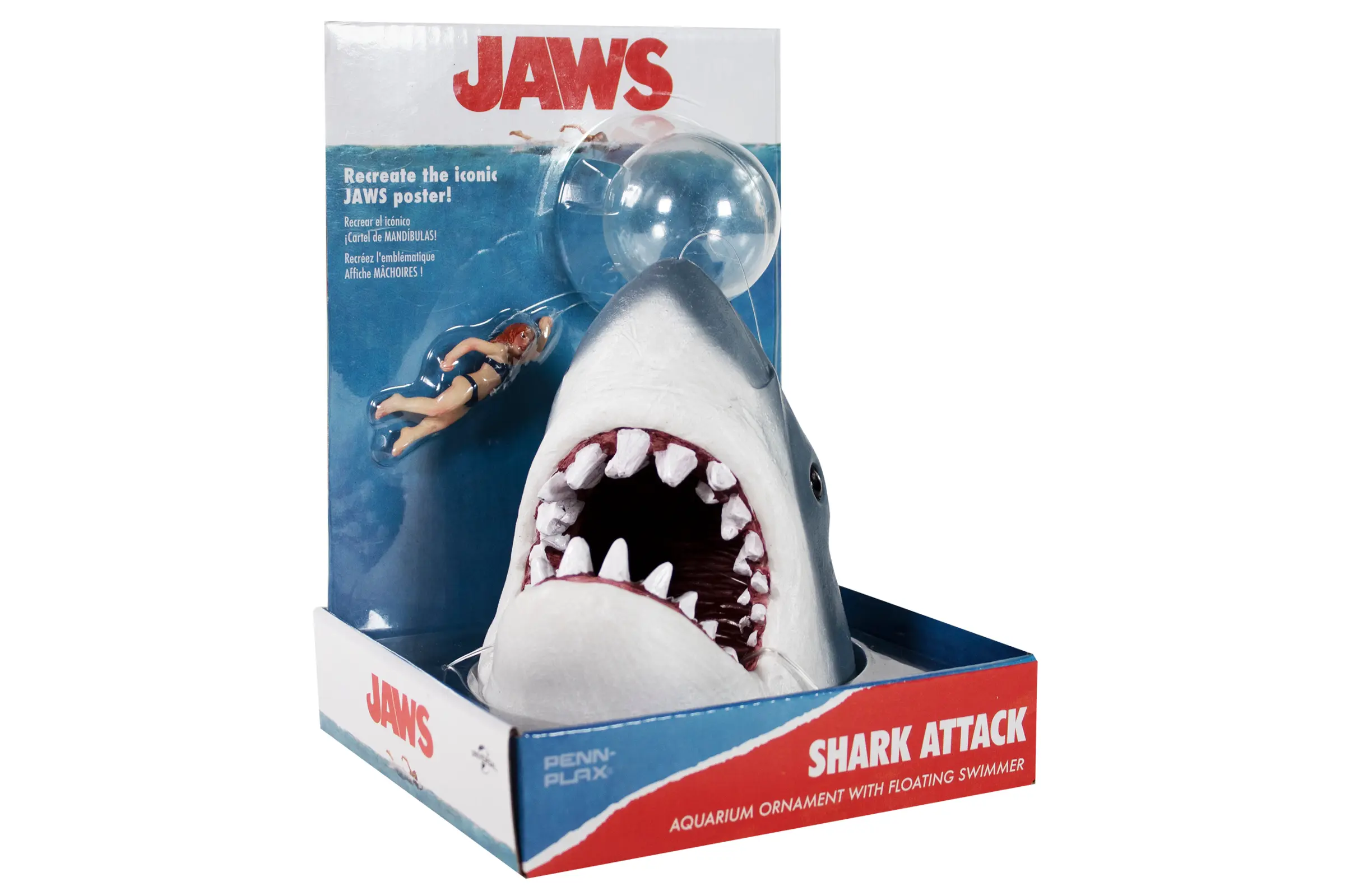 Penn-Plax Requin avec plongeur, déco JAWS, grand