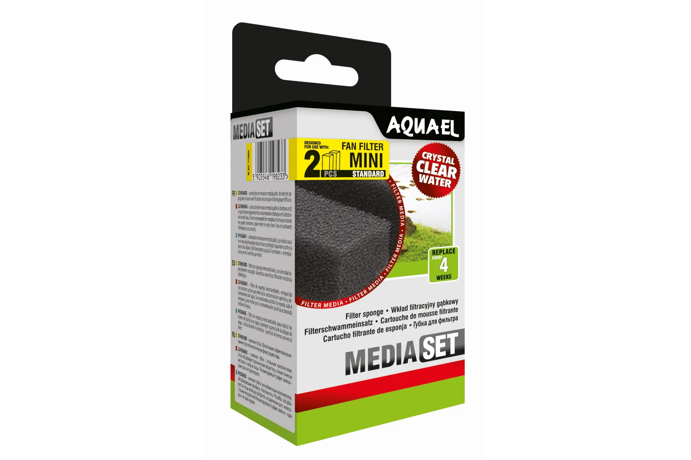 Mousse filtrante Aquael FAN Mini Plus, filtre de rechange, 2 pièces