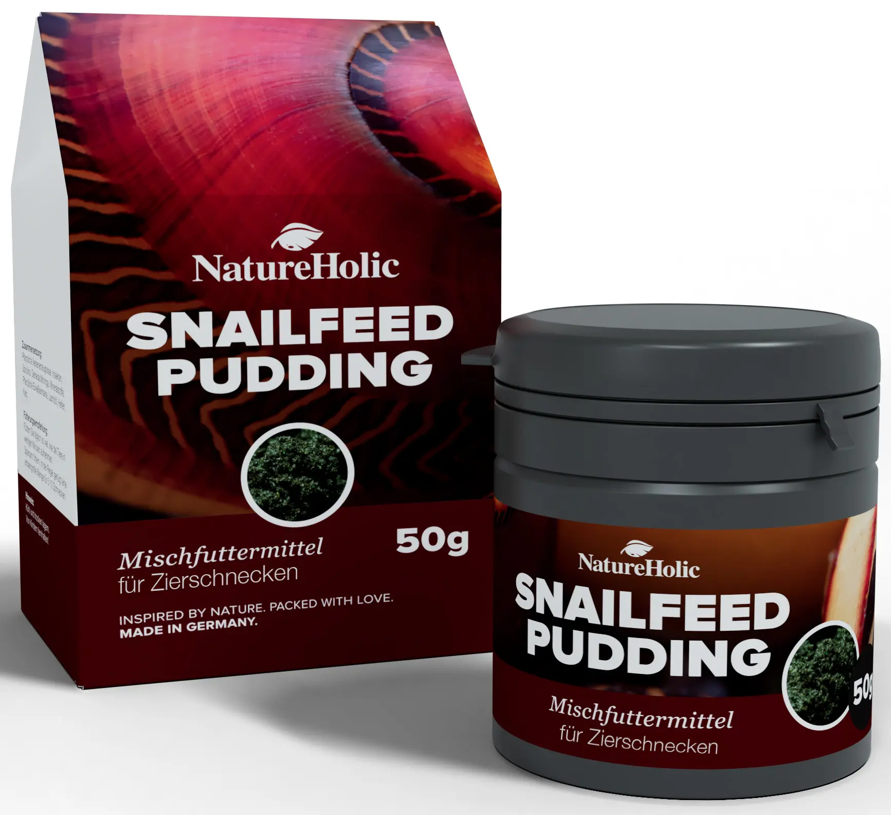 NatureHolic SnailFeed Pudding, nourriture pour escargots, 50 g