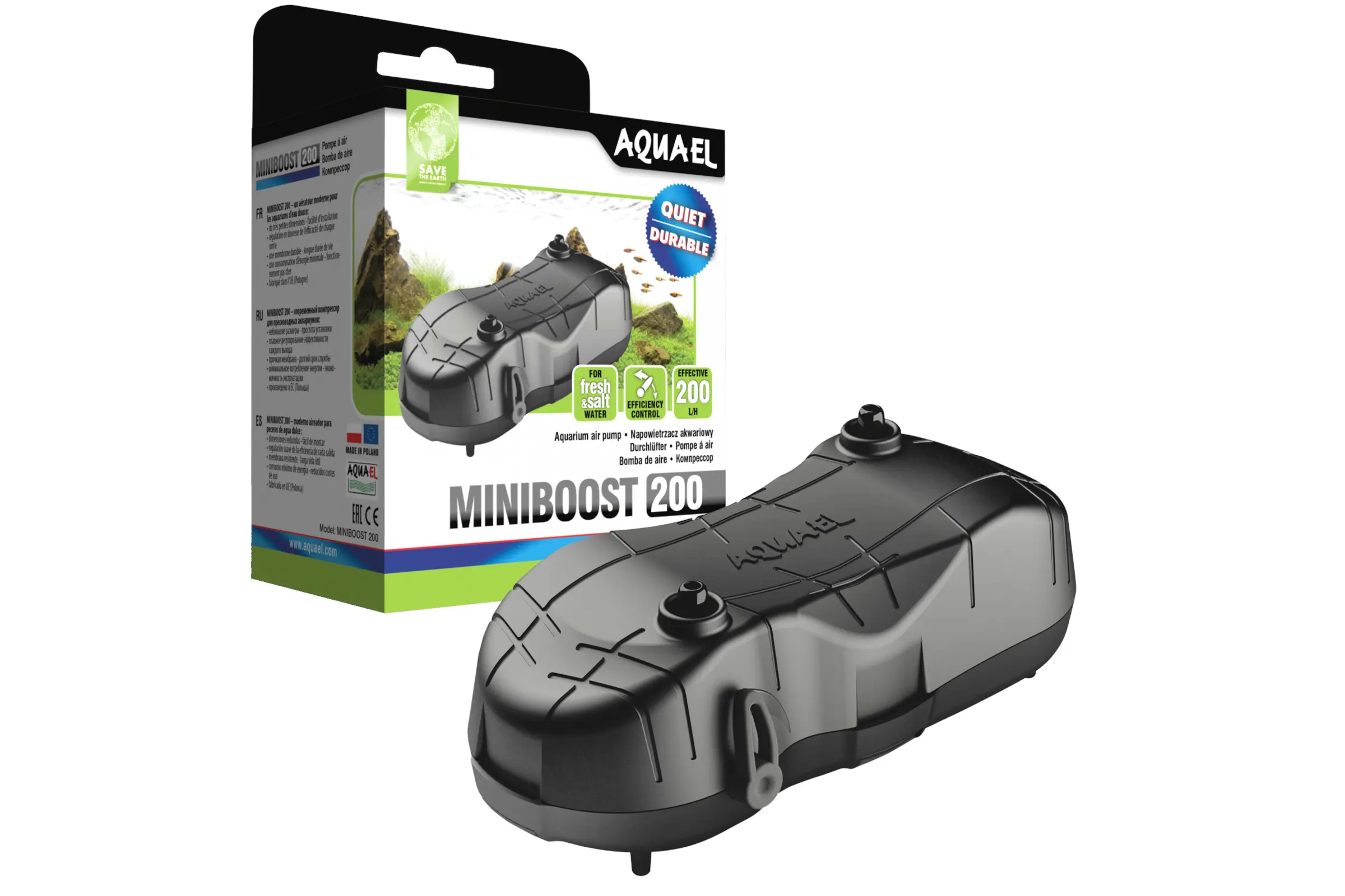 Aquael pompe à air Miniboost 200, pompe d’aération