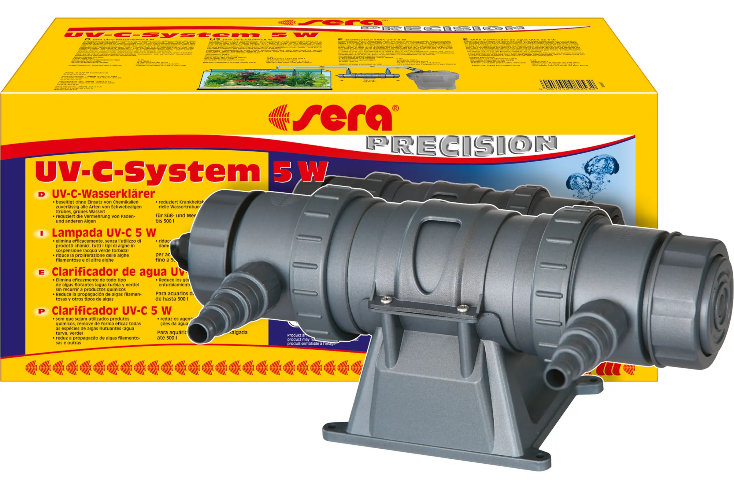 Sera système UV-C, clarificateur d’eau UV, 5 W