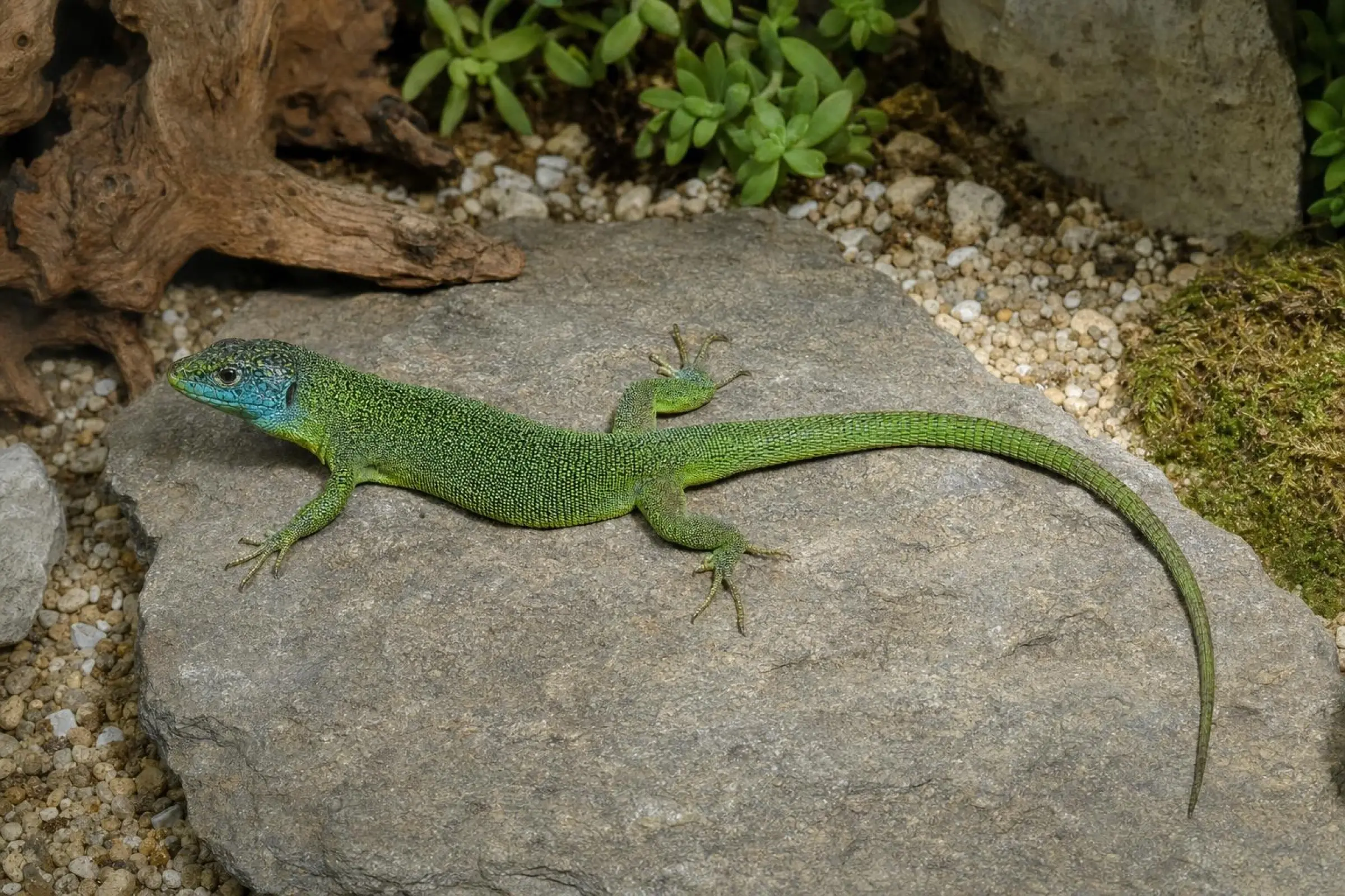Lézard vert occidental, Lacerta bilineata