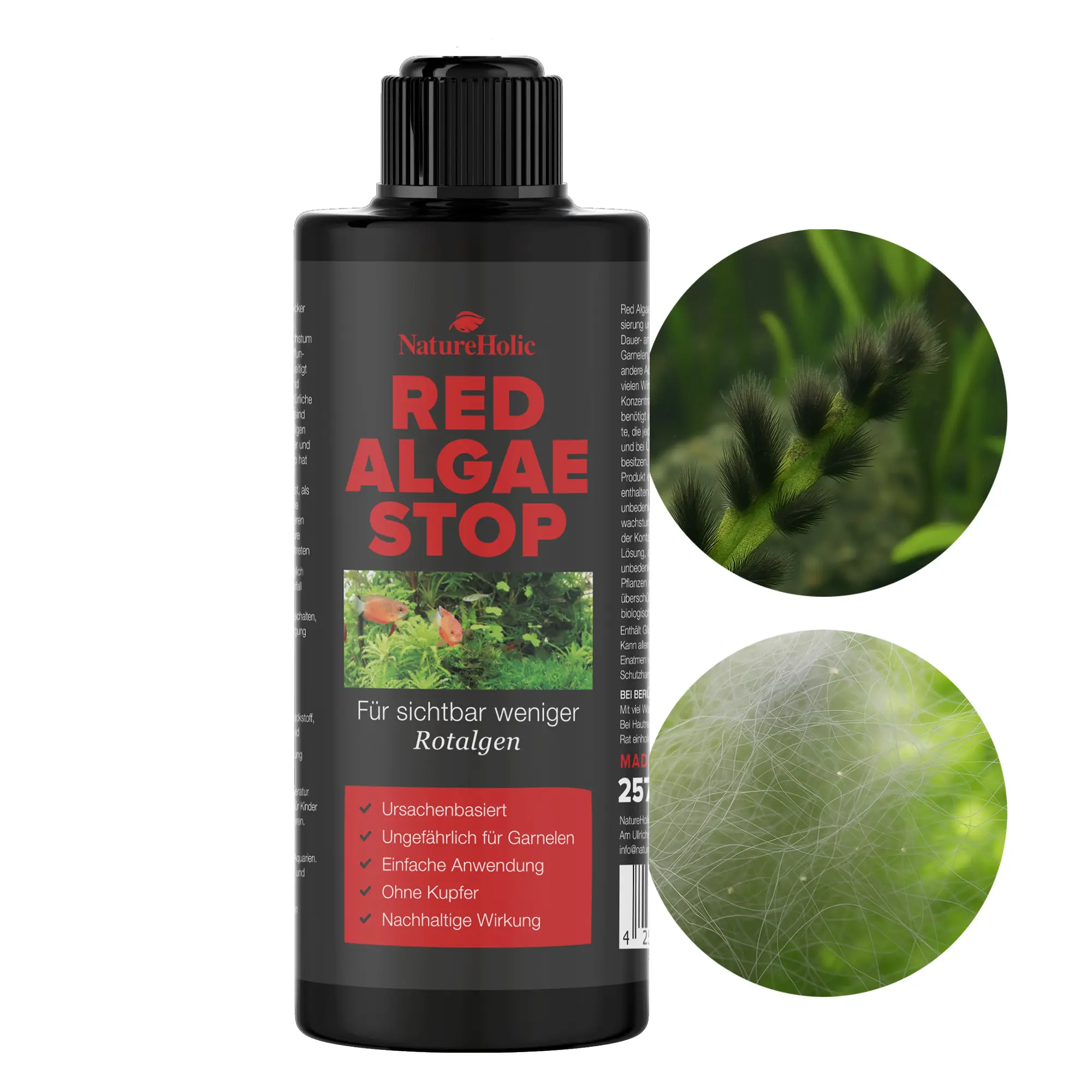 NatureHolic Red Algae Stop, éliminateur d’algues rouges, 250 ml