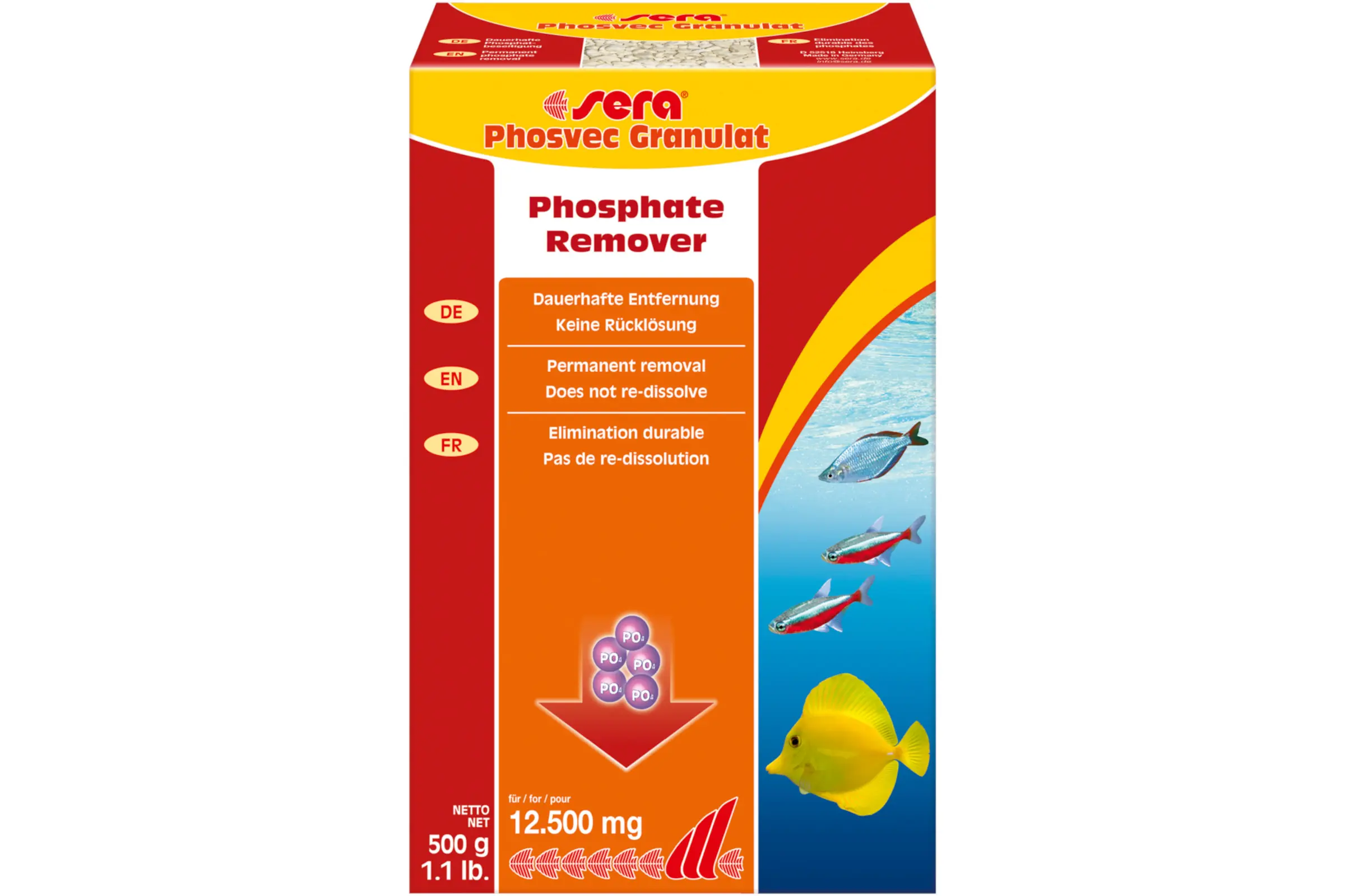 Sera Phosvec Granulés, éliminateur de phosphates, 500 g