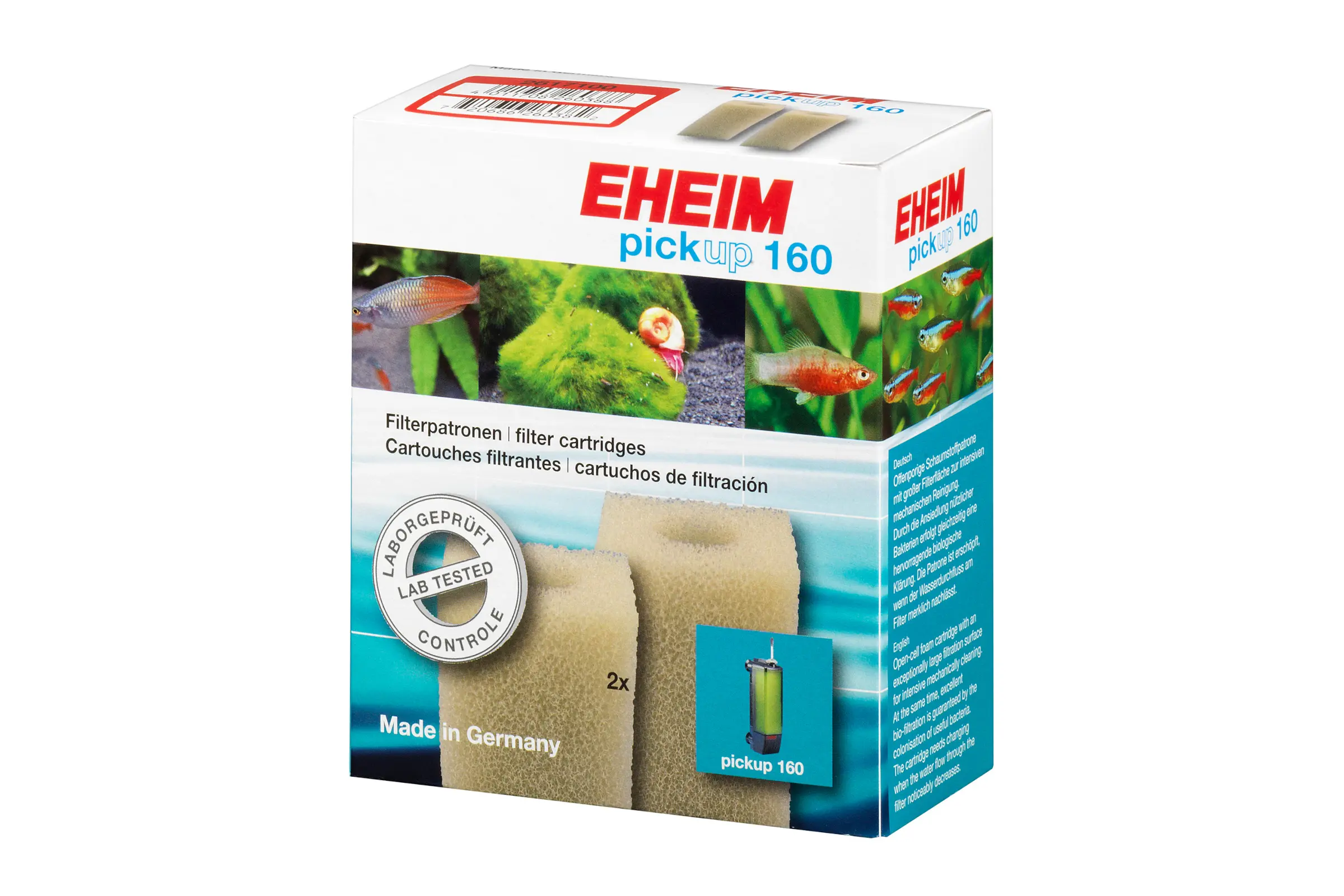 Cartouche filtrante Eheim 2 pièces pour pick up 160 (2010)