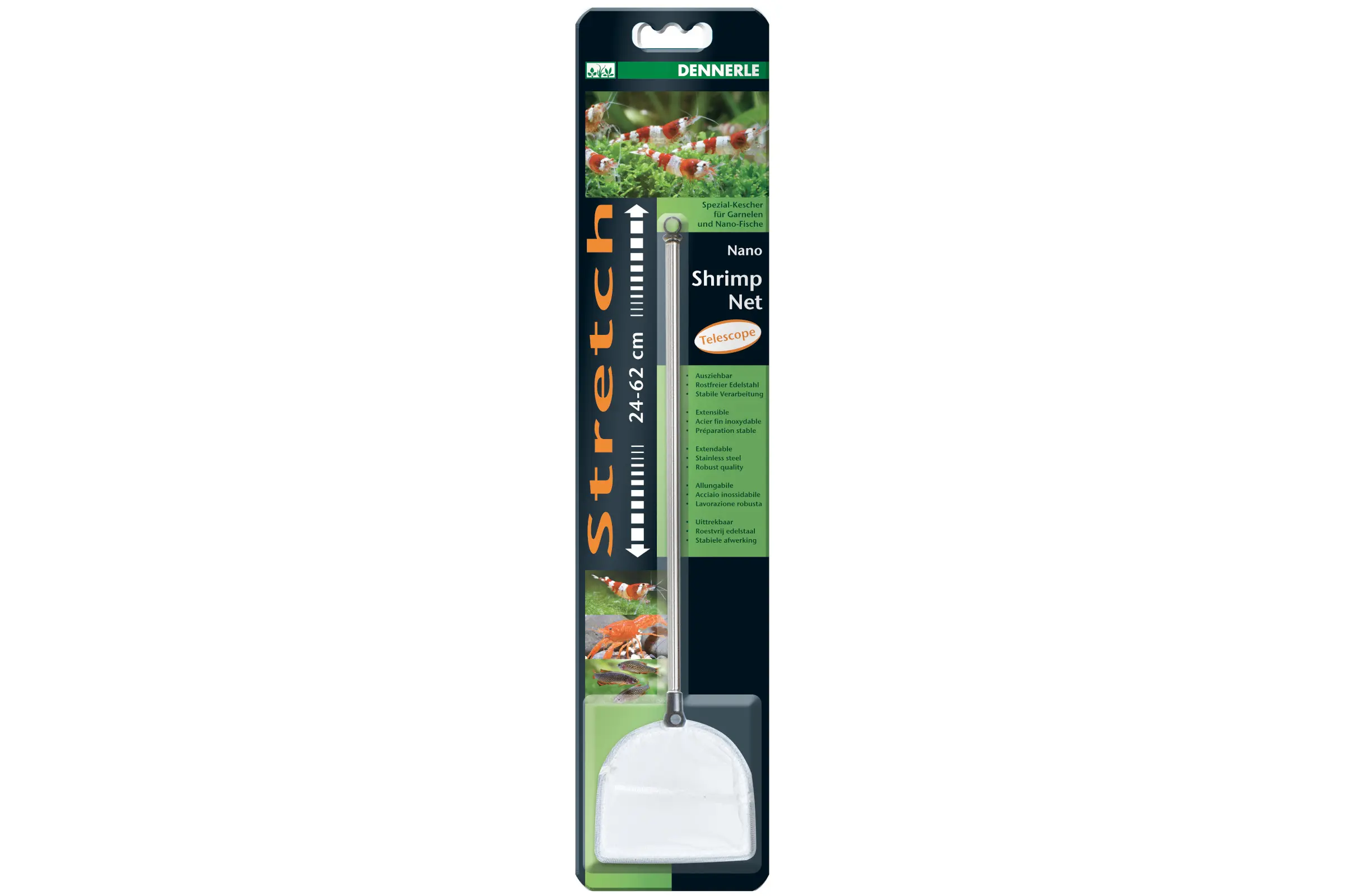 Dennerle Nano Shrimp Net, forme arceau, grand, blanc