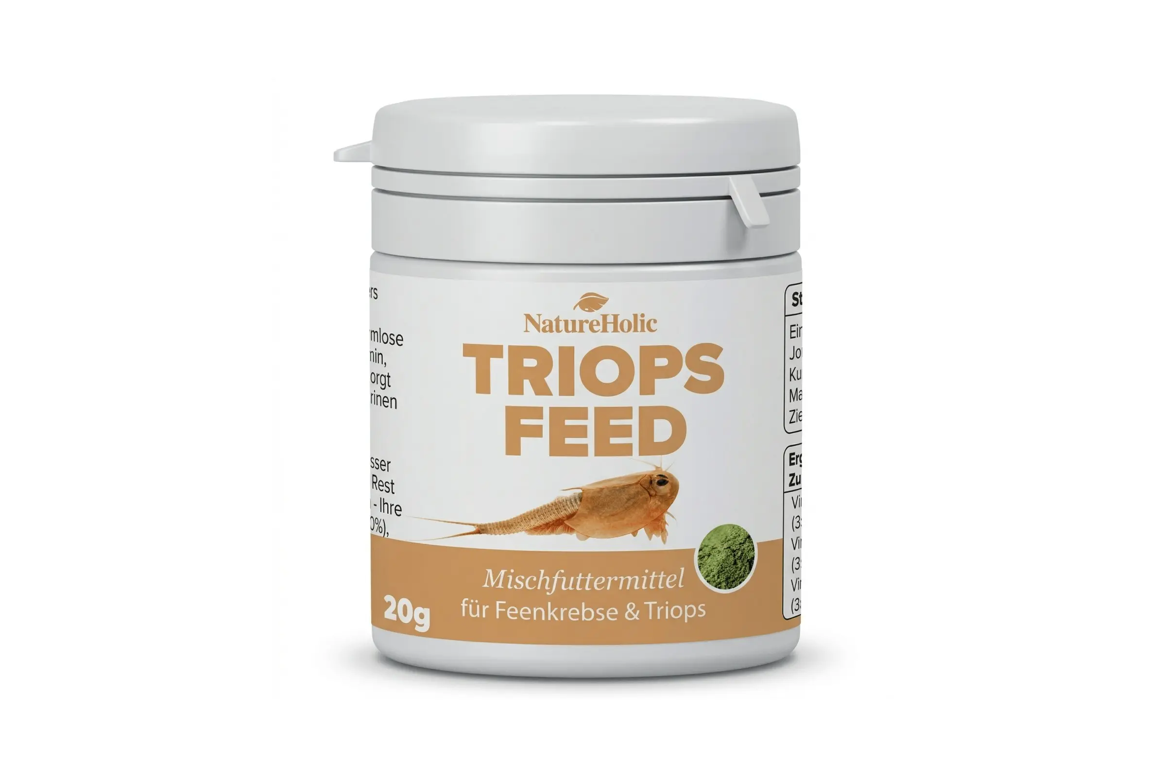 NatureHolic Triops Feed – Nourriture pour triops – 20 g