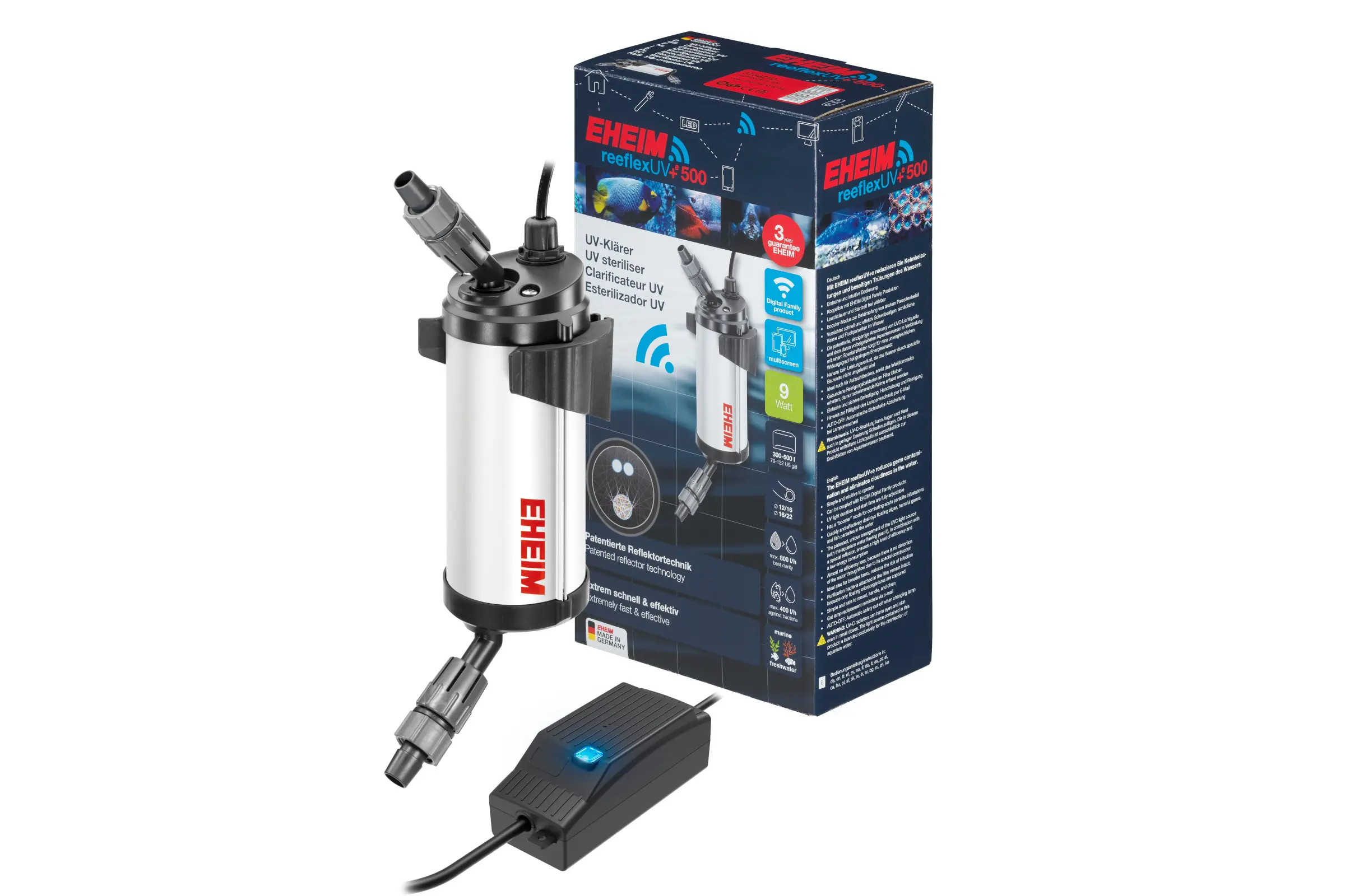 Eheim reeflexUV+e 500, clarificateur UV intelligent, 11 W