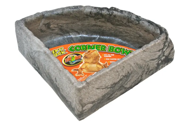 Zoomed Repti Rock Corner Water Dish Large, écuelle d’angle