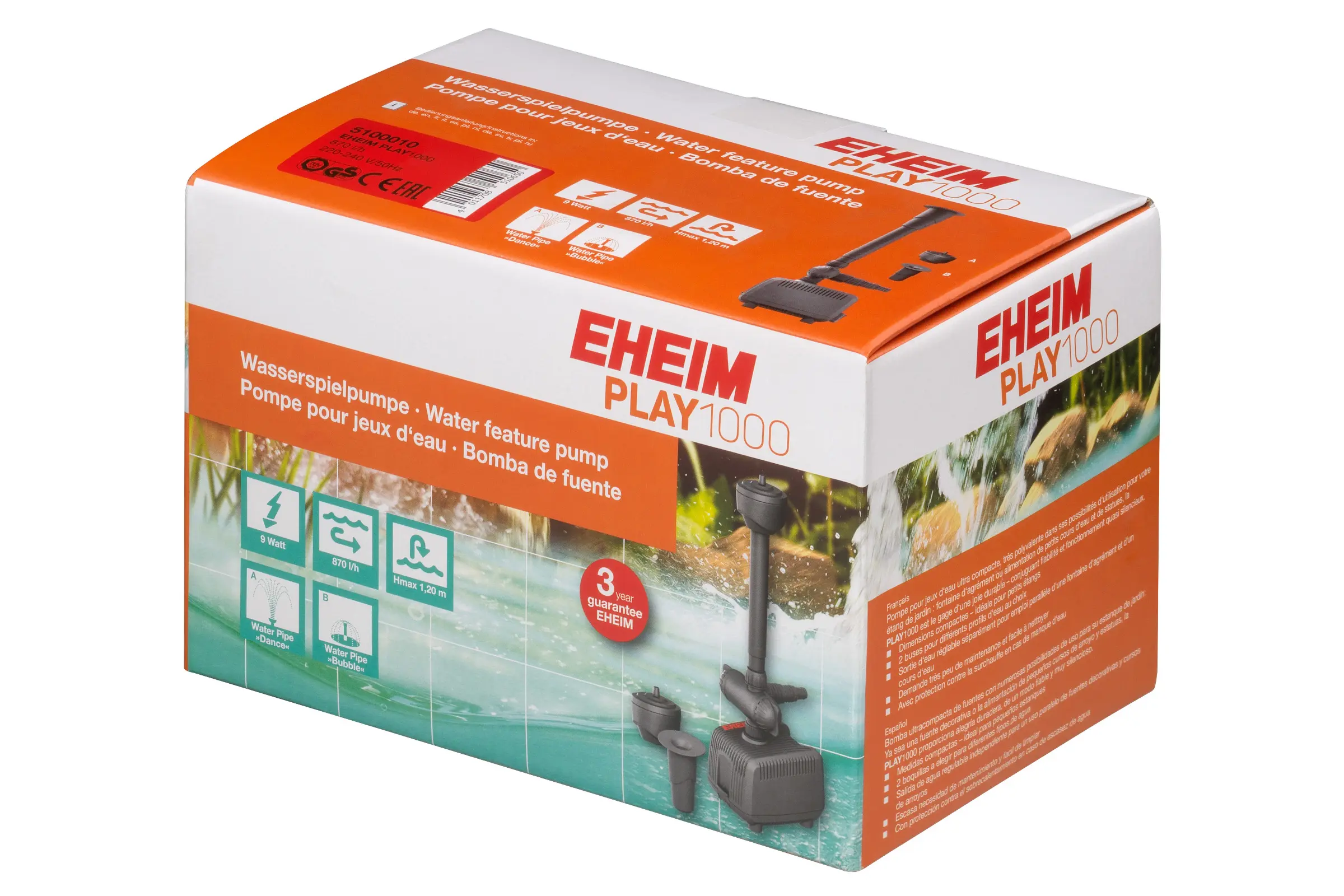 Eheim PLAY1000, pompe de jeu d’eau