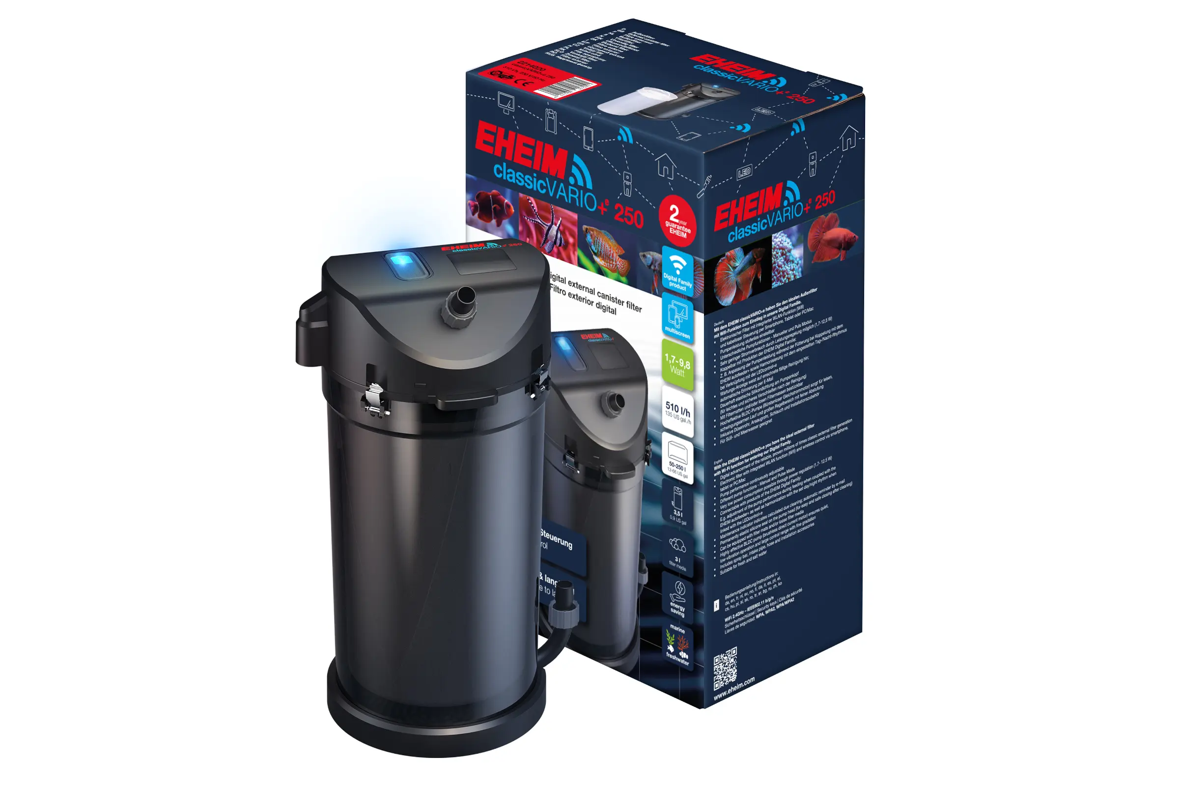 Eheim classicVARIO+e 250, filtre externe