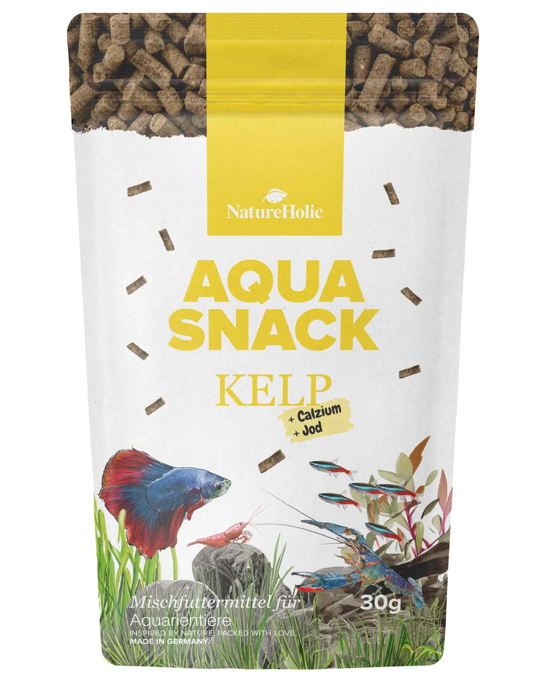NatureHolic AquaSnack Kelp, sticks de nourriture aux algues, 30 g