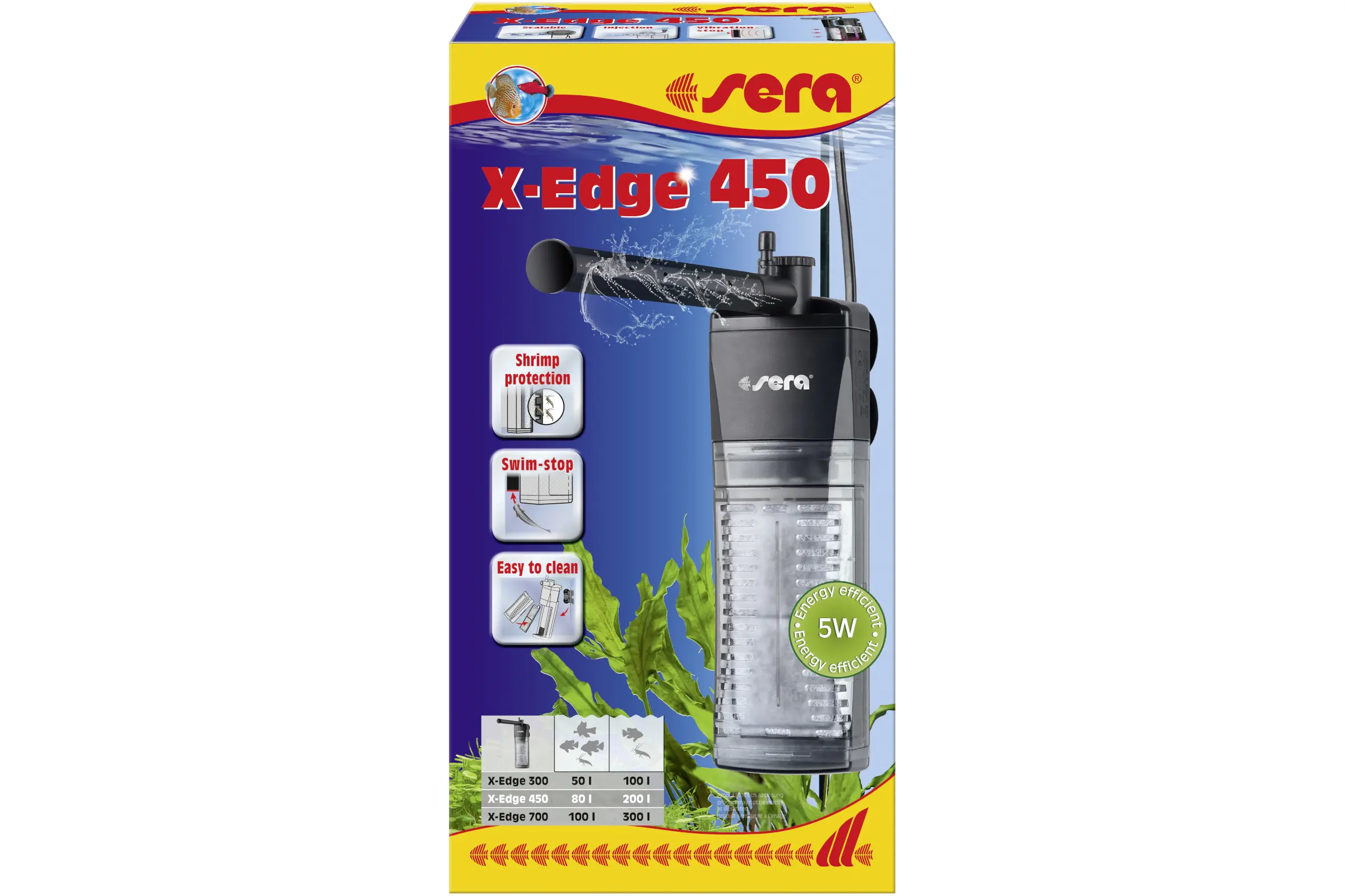 Sera X‑Edge 450 filtre d’angle jusqu’à 200 l