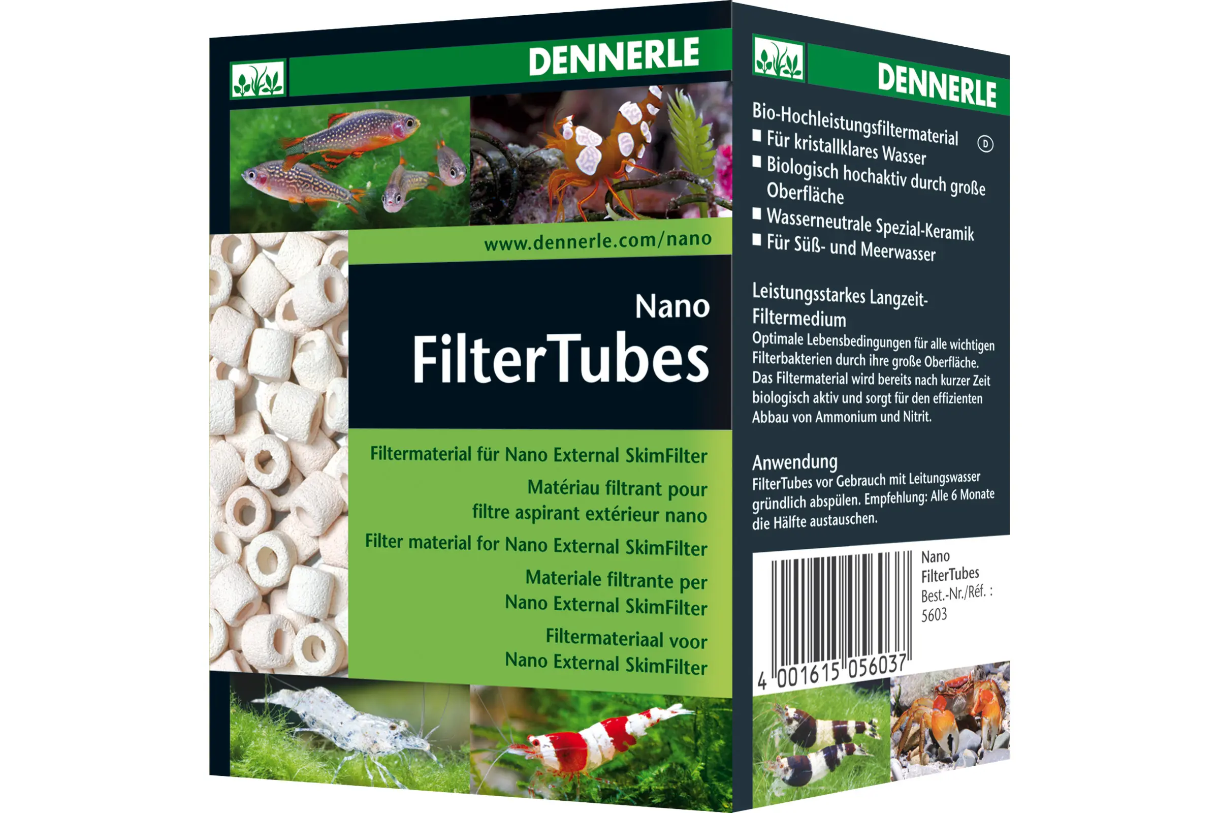 Dennerle Nano FilterTubes, 500 ml, anneaux de filtration