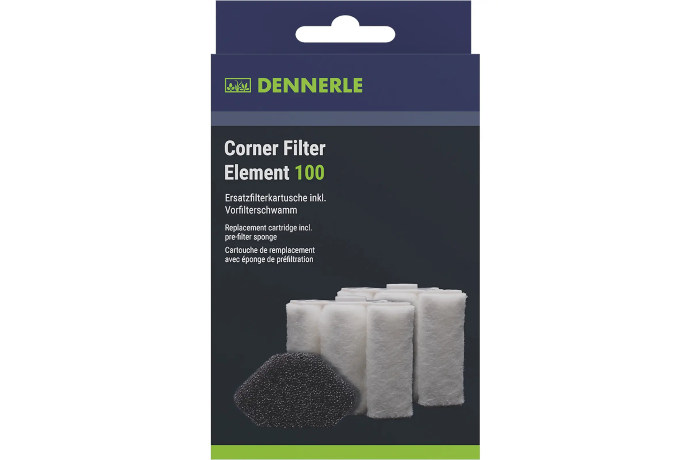 Dennerle Nano FilterElement XXL, cartouche de rechange pour filtre d’angle XXL (pack de 2)