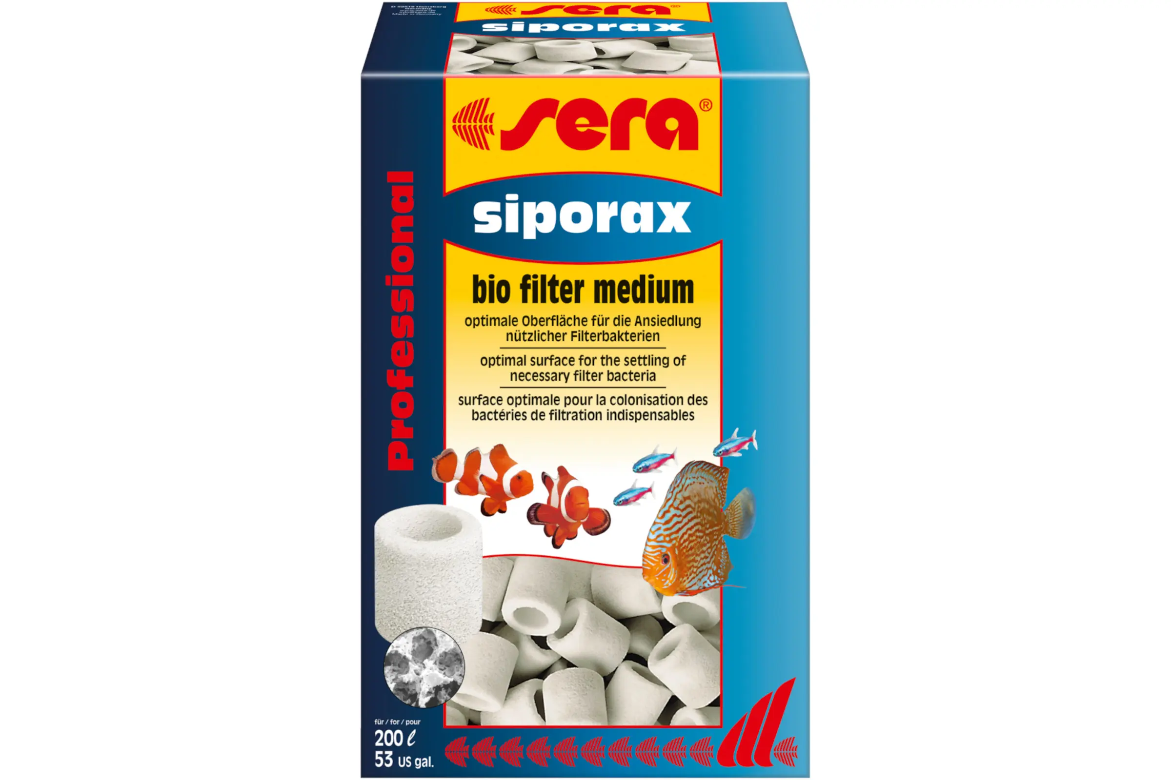 Sera siporax Professional, matériau filtrant pour biofiltres, 1000 ml