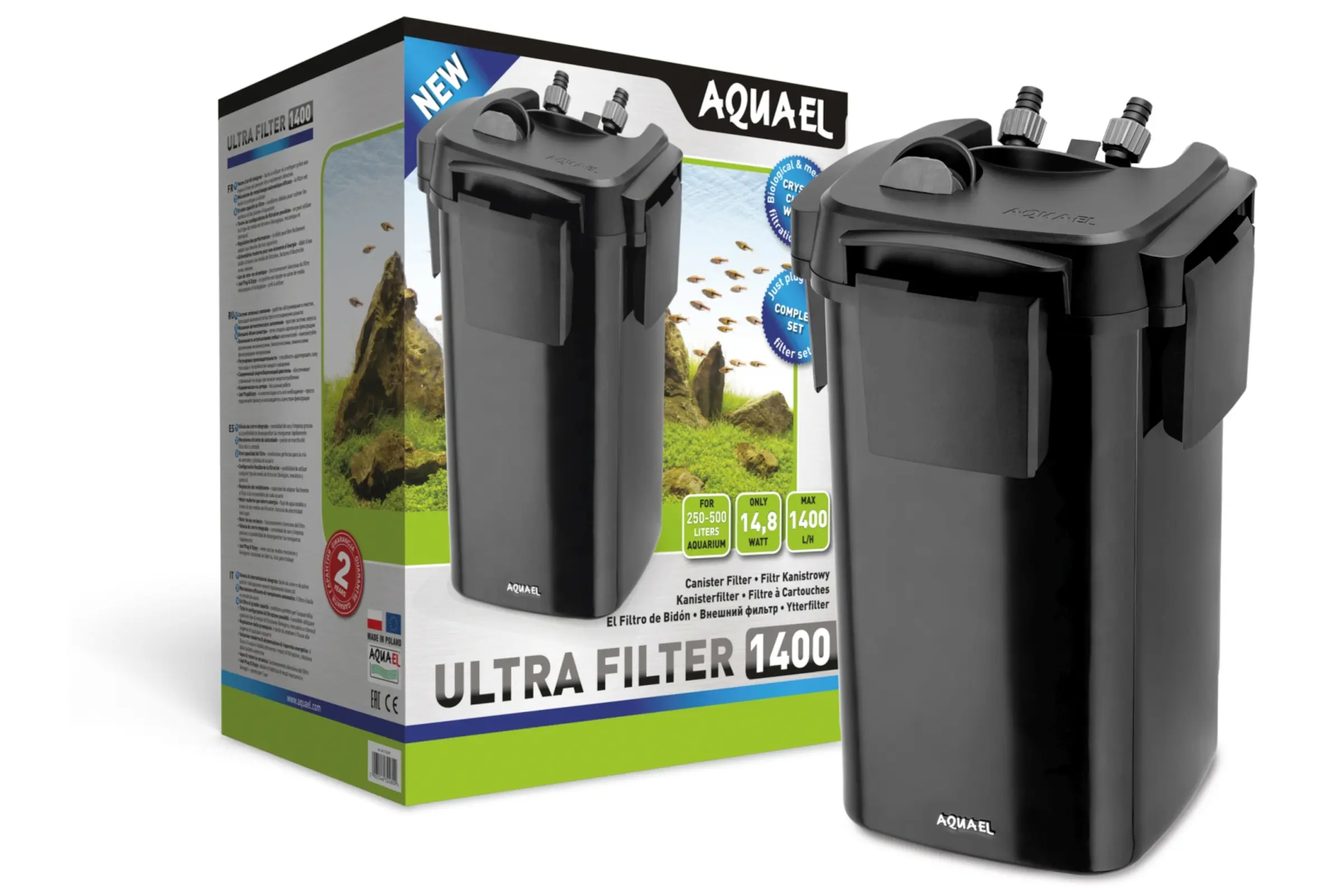Aquael Ultra Filter 1400, filtre extérieur à cartouche