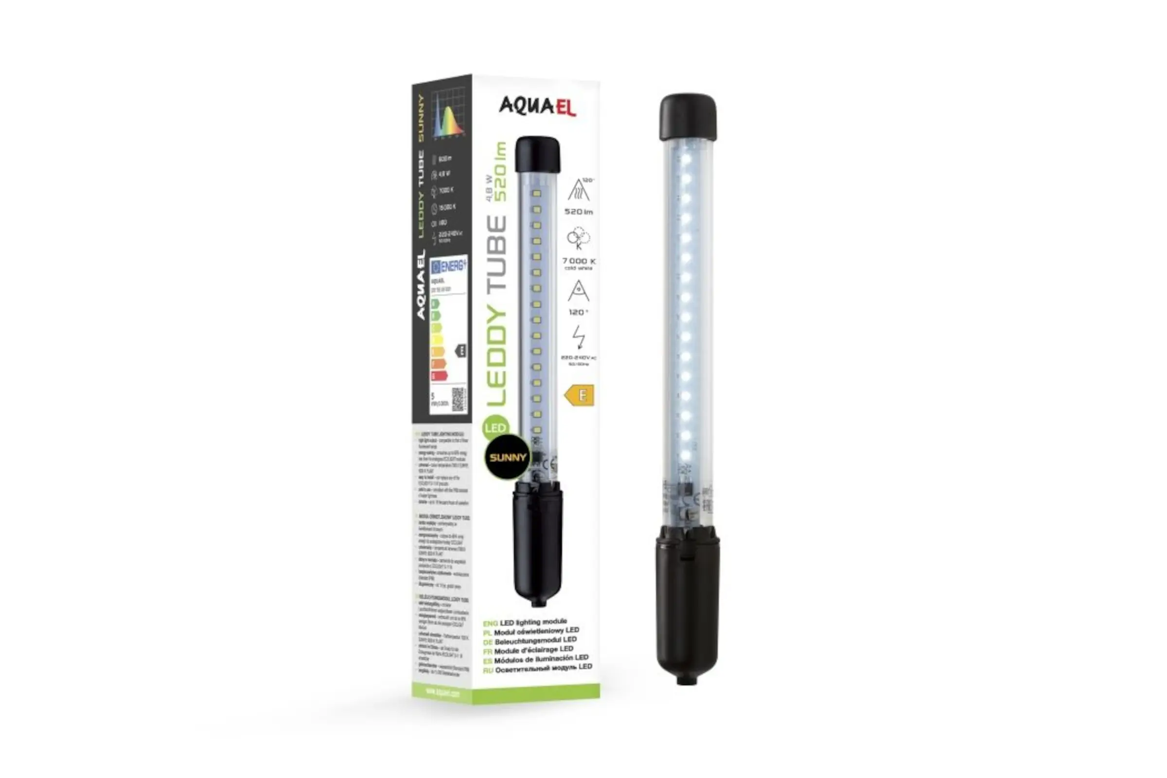 Aquael Leddy Tube Sunny LED, module d’éclairage de remplacement, 4,8 W