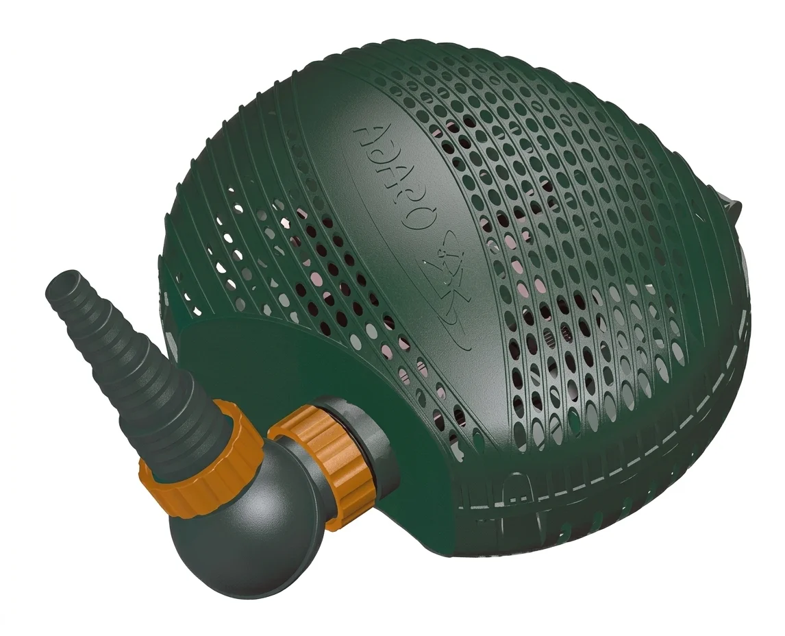OSAGA Grüne Minna Teichfilter- und Bachlaufpumpe (Variomatix), energieeffiziente und leise Förderpumpe für Bachlauf, Filter und klassische Teichanlagen, grüne Kunststoffabdeckung, mehrere Leistungsvarianten
