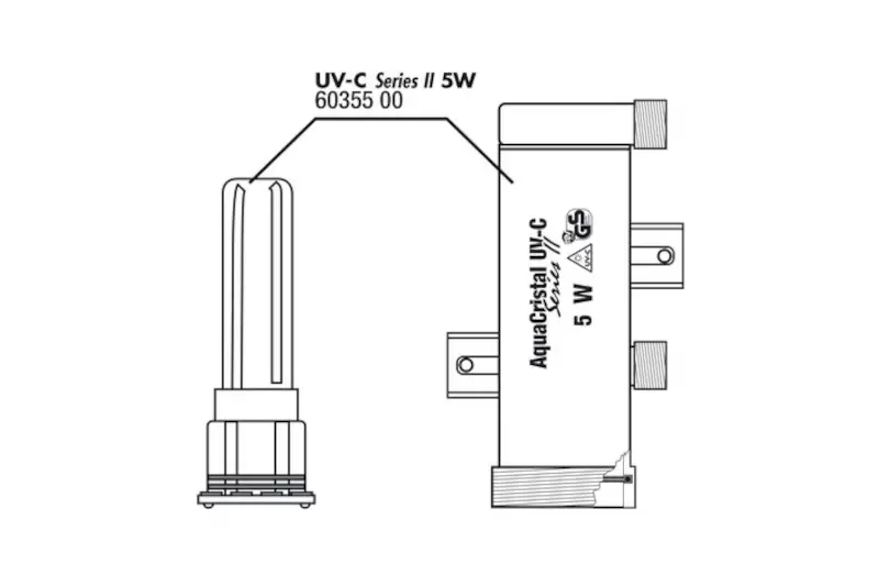 Boîtier JBL UV-C II 5 W (incl. support) + verre de quartz