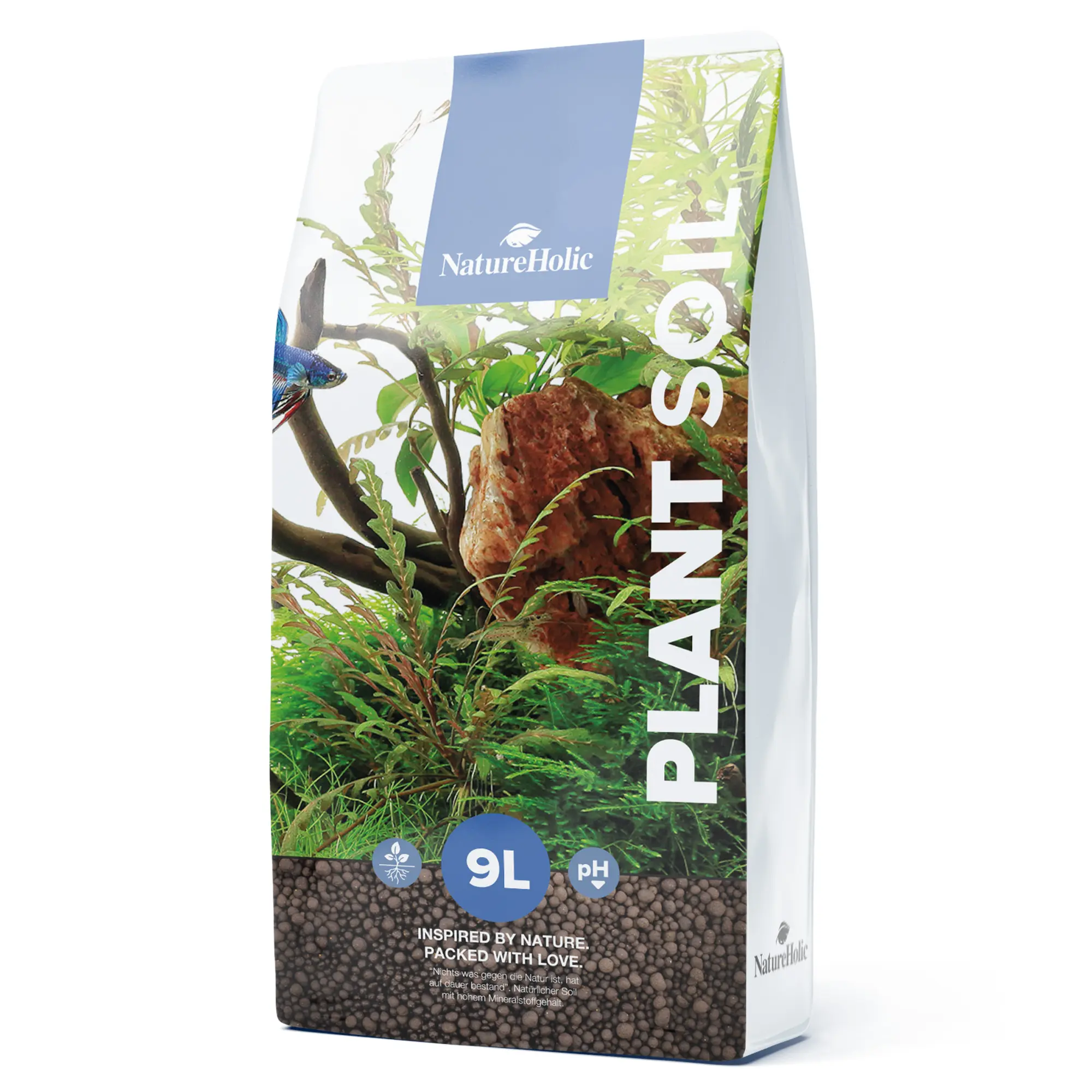 NatureHolic Plant Soil, substrat de fond pré-fertilisé, 9 litres