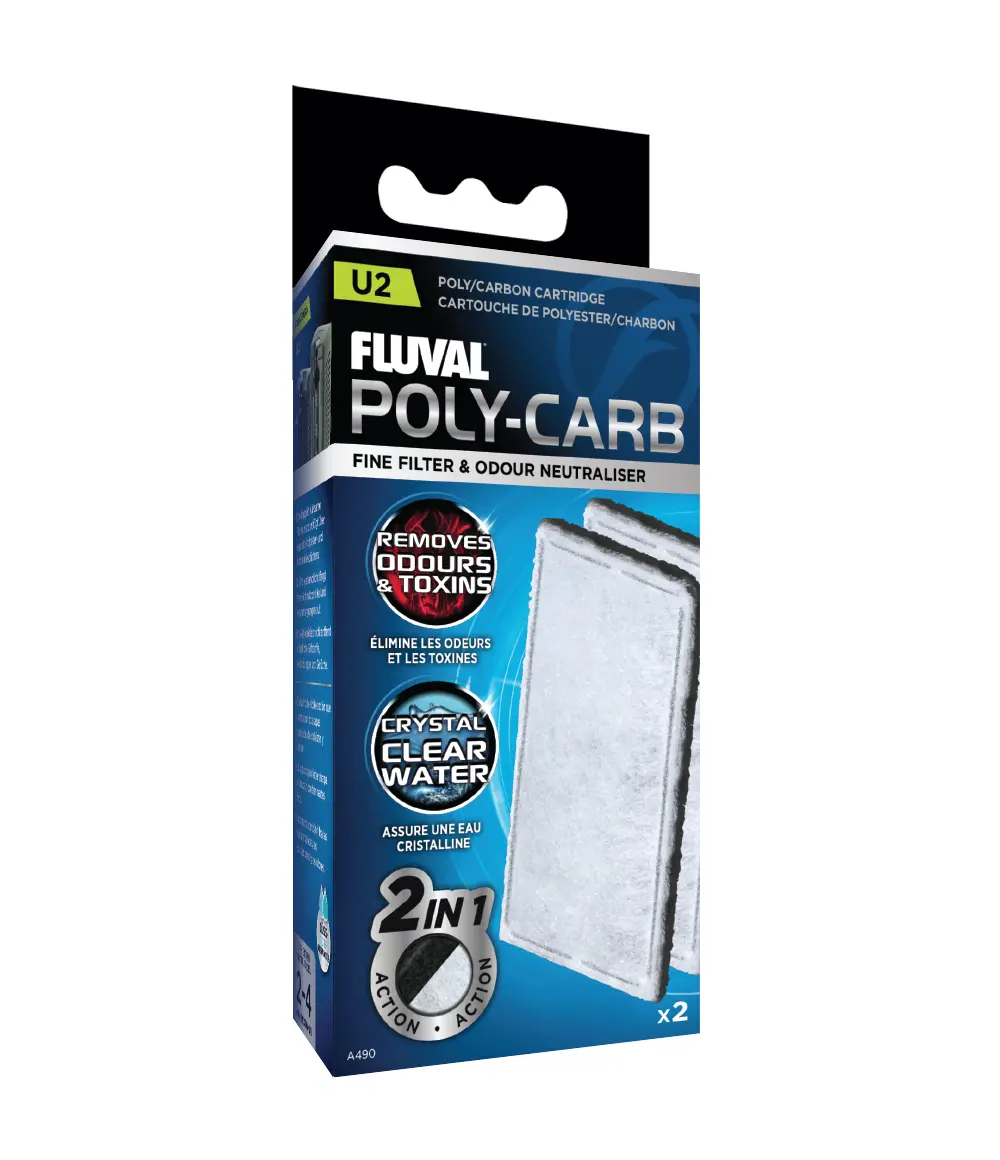 Cartouche filtrante au charbon actif Poly Fluval U2