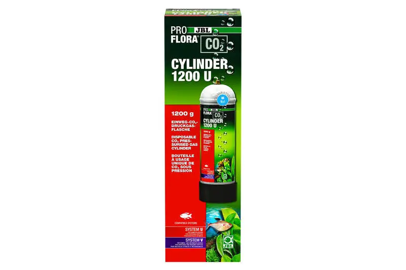 JBL PROFLORA CO2 CYLINDER 1200 U, bouteille jetable de CO² 1,2 kg