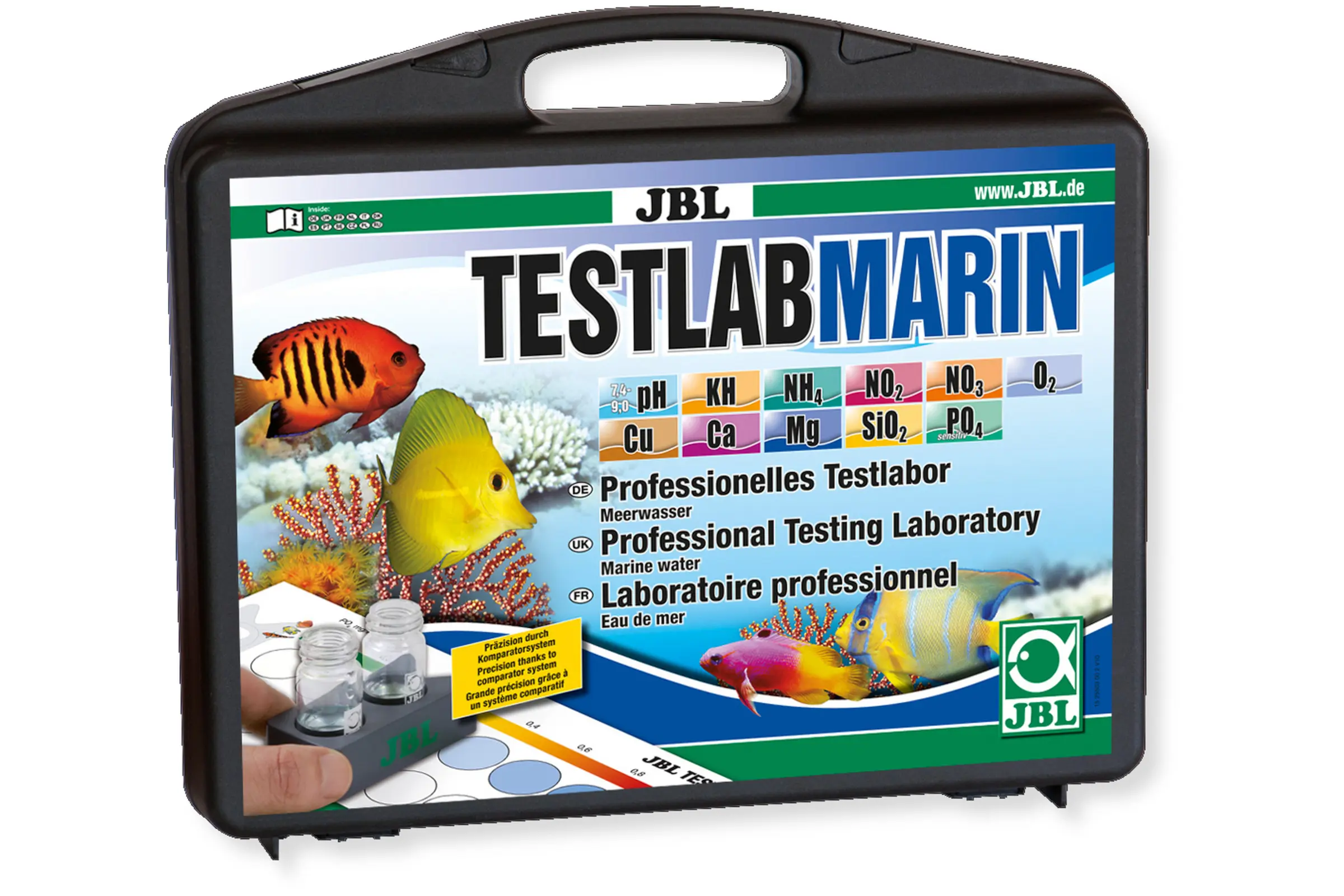 JBL PROAQUATEST LAB Marin, mallette de tests, tests d’eau pour eau de mer