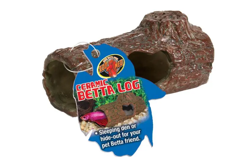 Zoomed Ceramic Betta Log Small, grotte pour bettas et poissons-chats