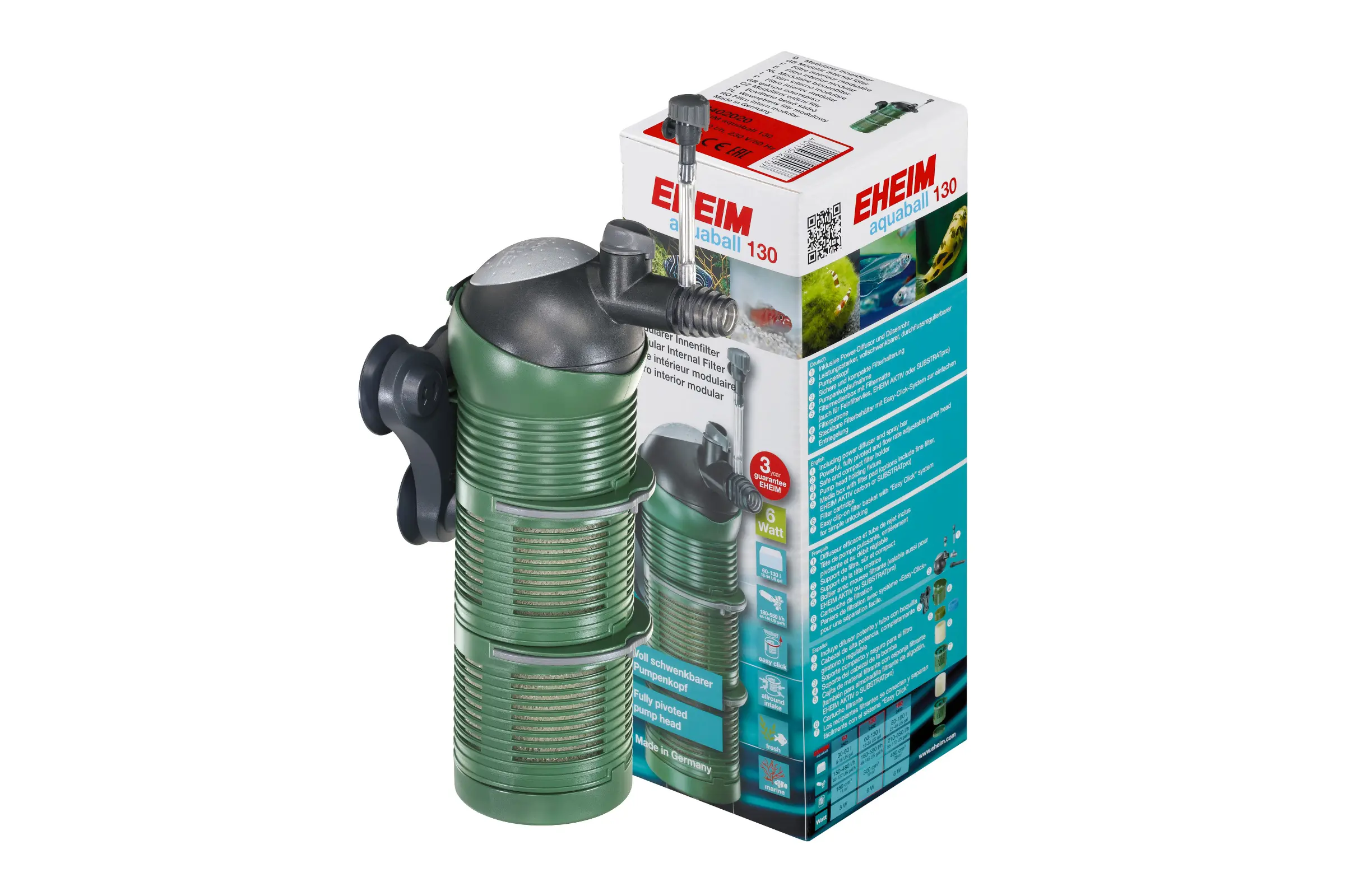 Eheim aquaball 130, filtre intérieur