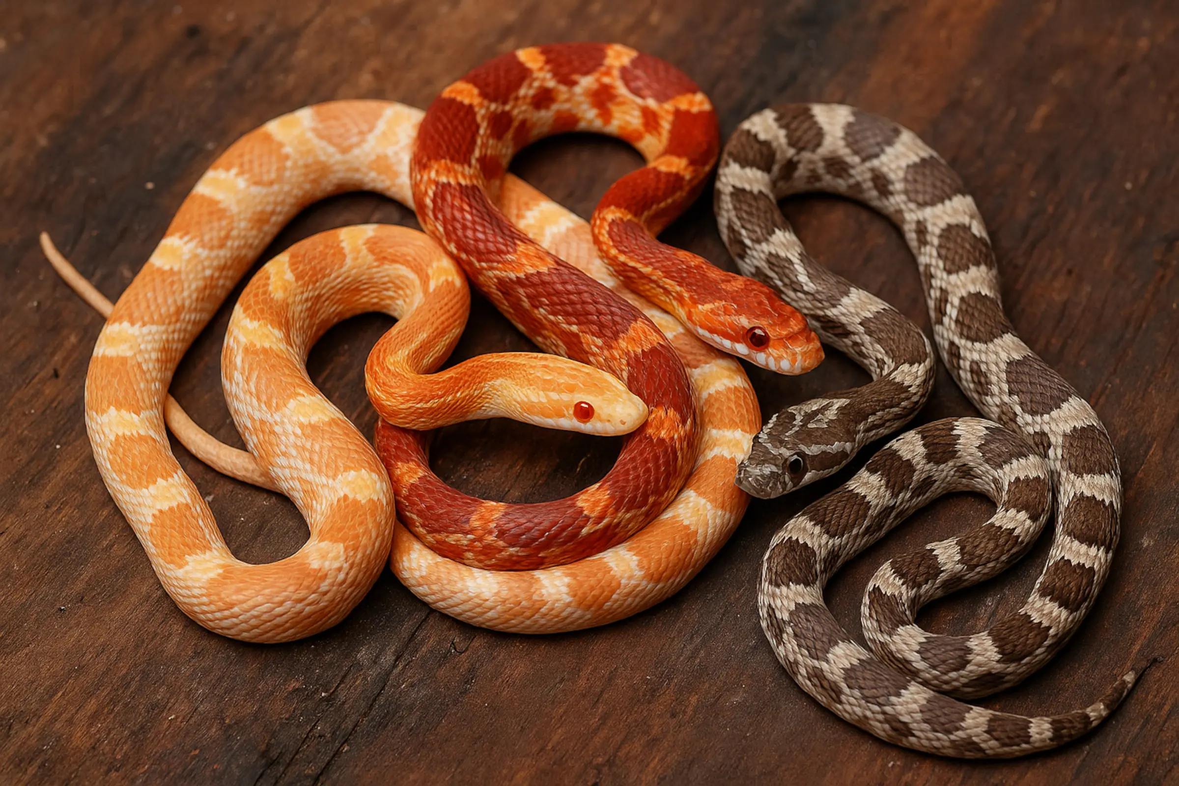 Serpent des blés MIX, Pantherophis guttatus, 1 animal aléatoire