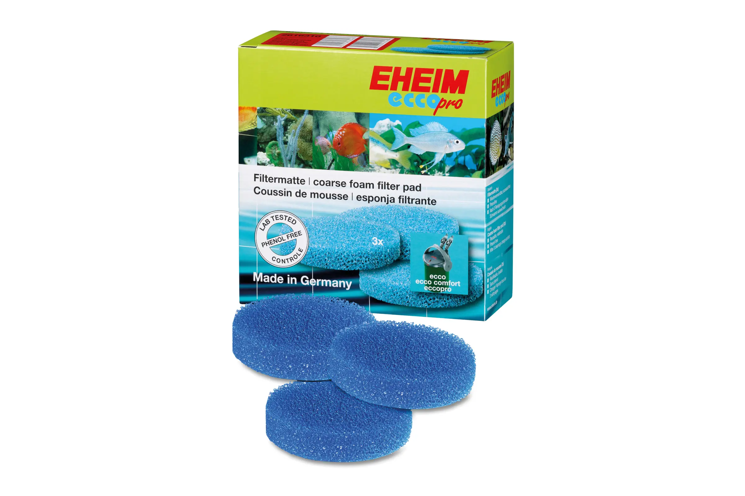 Eheim mousses filtrantes pour ecco, eccoPRO et ecco comfort, 3 pièces