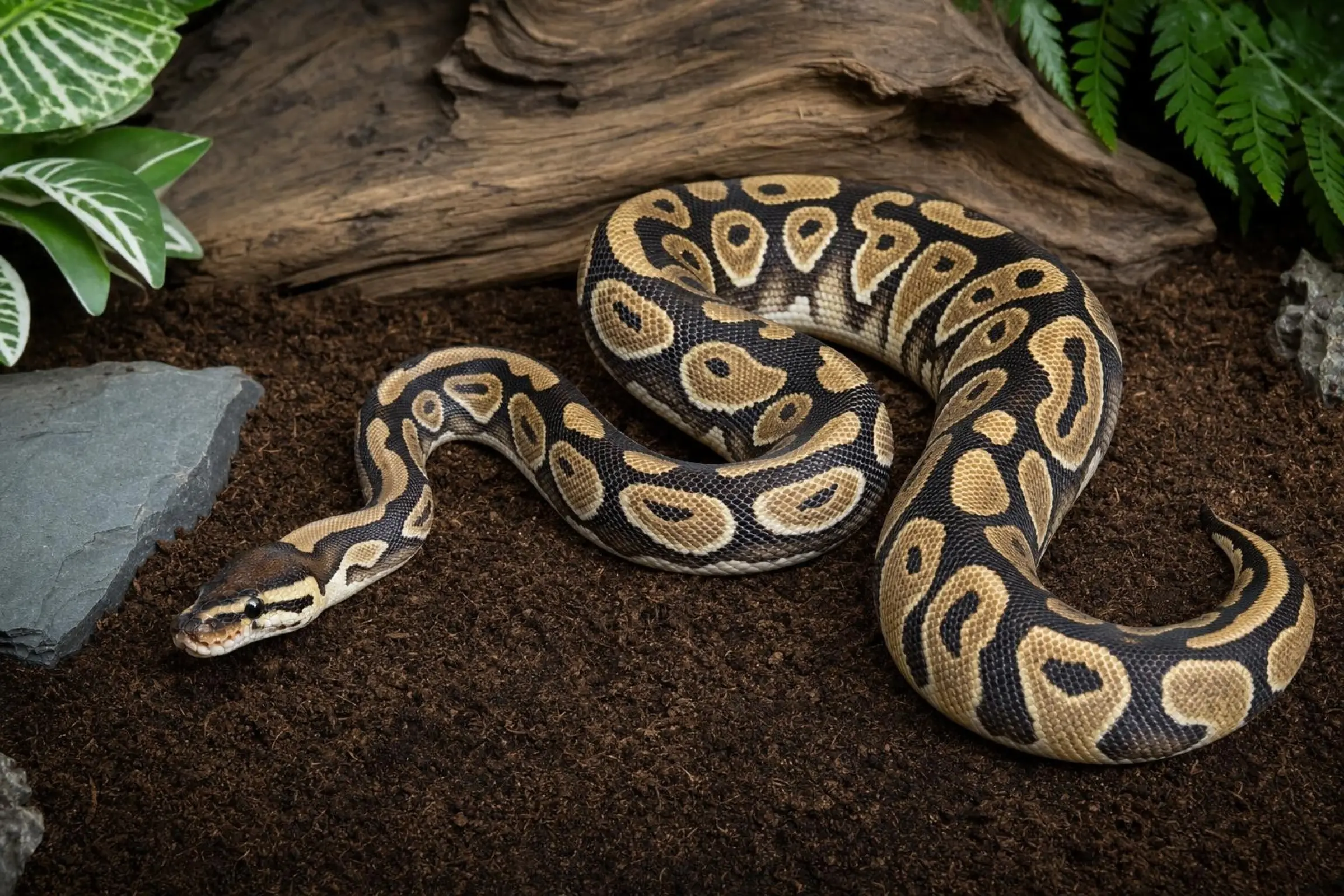 Python royal « Russo het. Leucy », Python regius