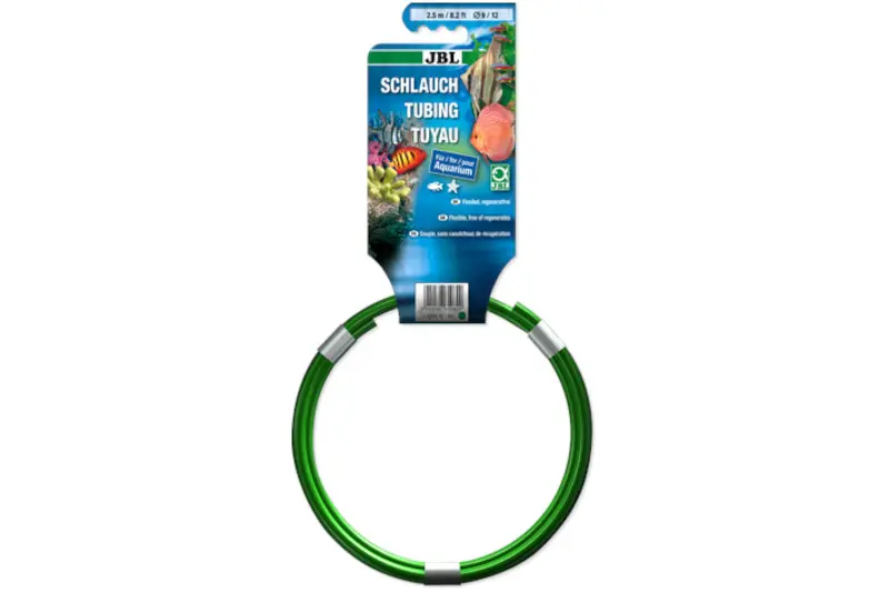 Tuyau d’aquarium JBL 9/12, vert, 2,5 mètres