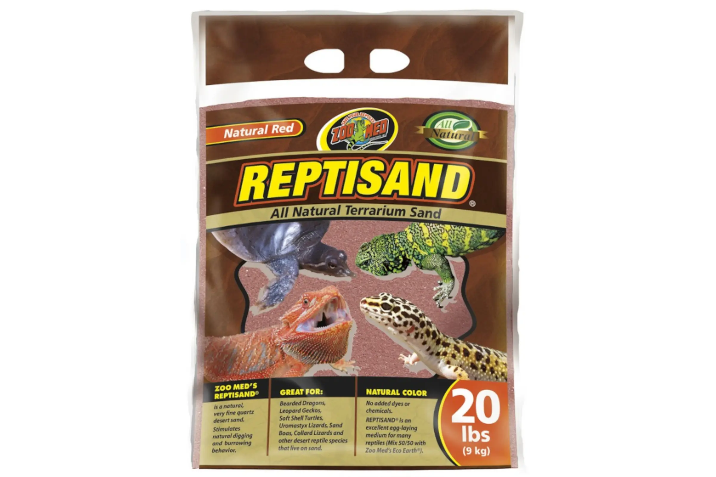 Zoomed Repti Sand Natural Red, substrat de sol, 9 kg