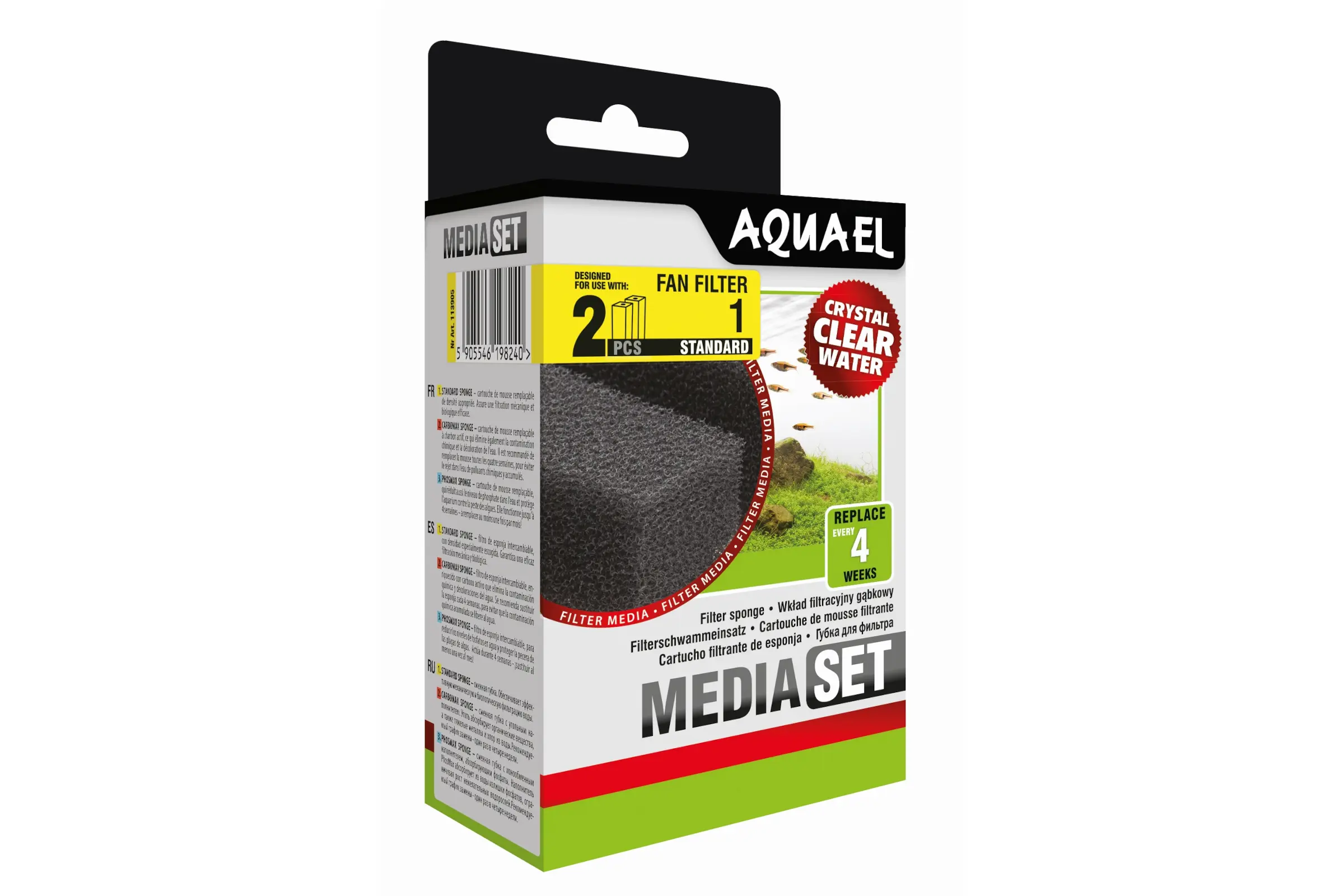Mousse filtrante Aquael FAN 1 Plus, filtre de rechange, 2 pièces