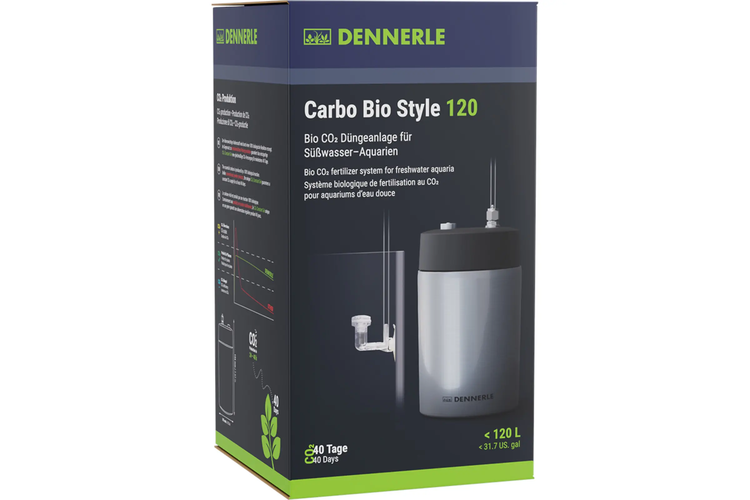 Dennerle Carbo Bio Style 120, CO2 pour aquariums jusqu’à 120 litres