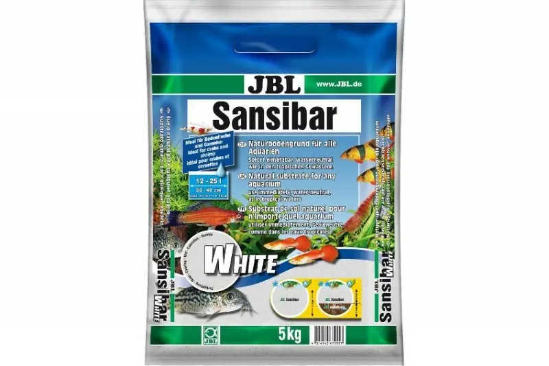 JBL Sansibar White, gravier naturel pour aquarium, 5 kg