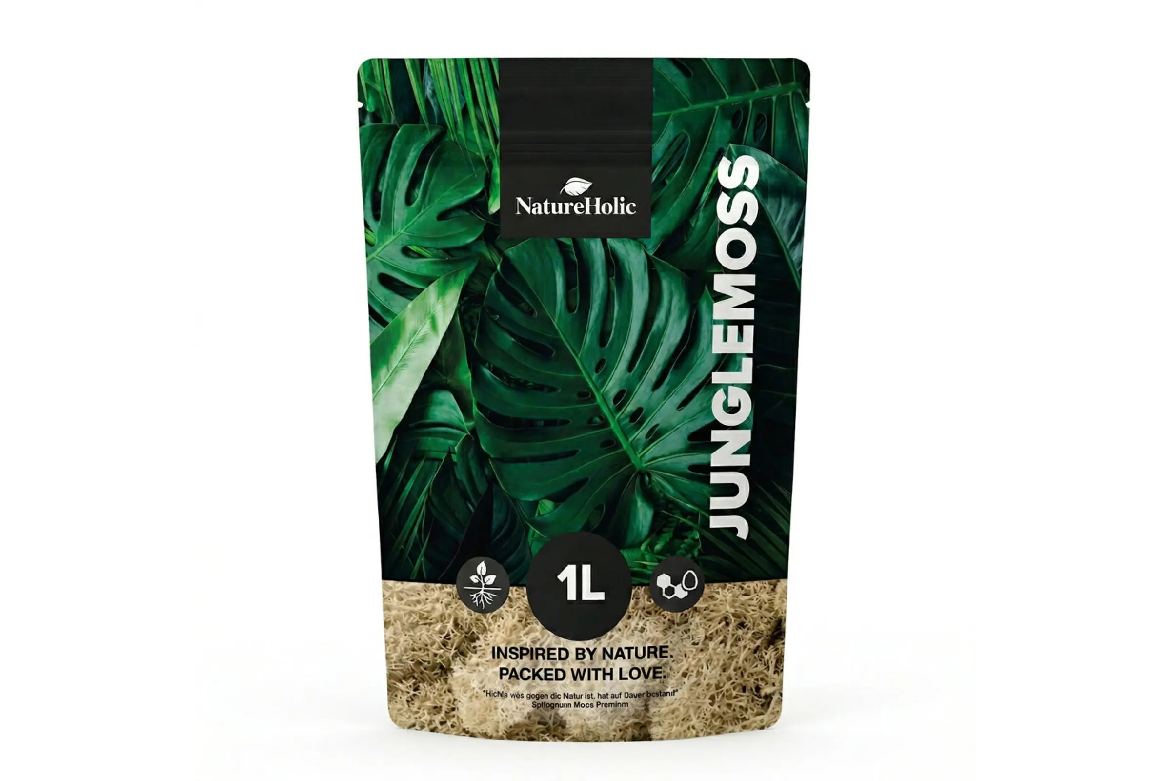 NatureHolic JungleMoss Sphaigne pour plantes d’intérieur, 1 litres
