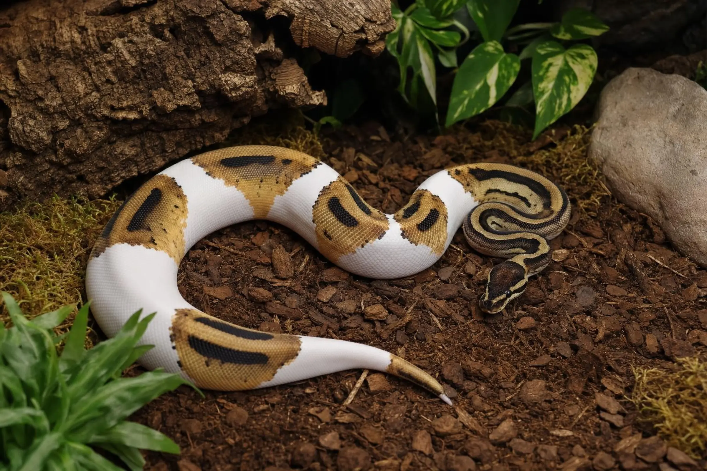 Python royal Lesser Pied, Python regius