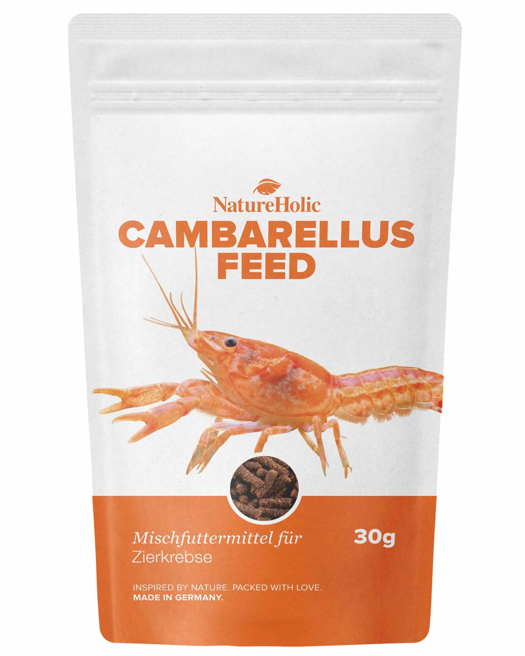 NatureHolic Cambarellusfeed, aliment pour CPO et écrevisses naines, 30 g